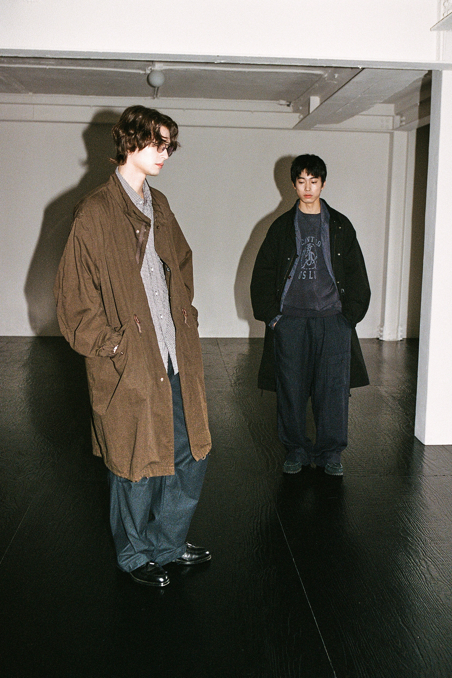 OURSELVES - 사파리/필드자켓 - (OURSELVES) Washed Cotton Mods Parka Brown