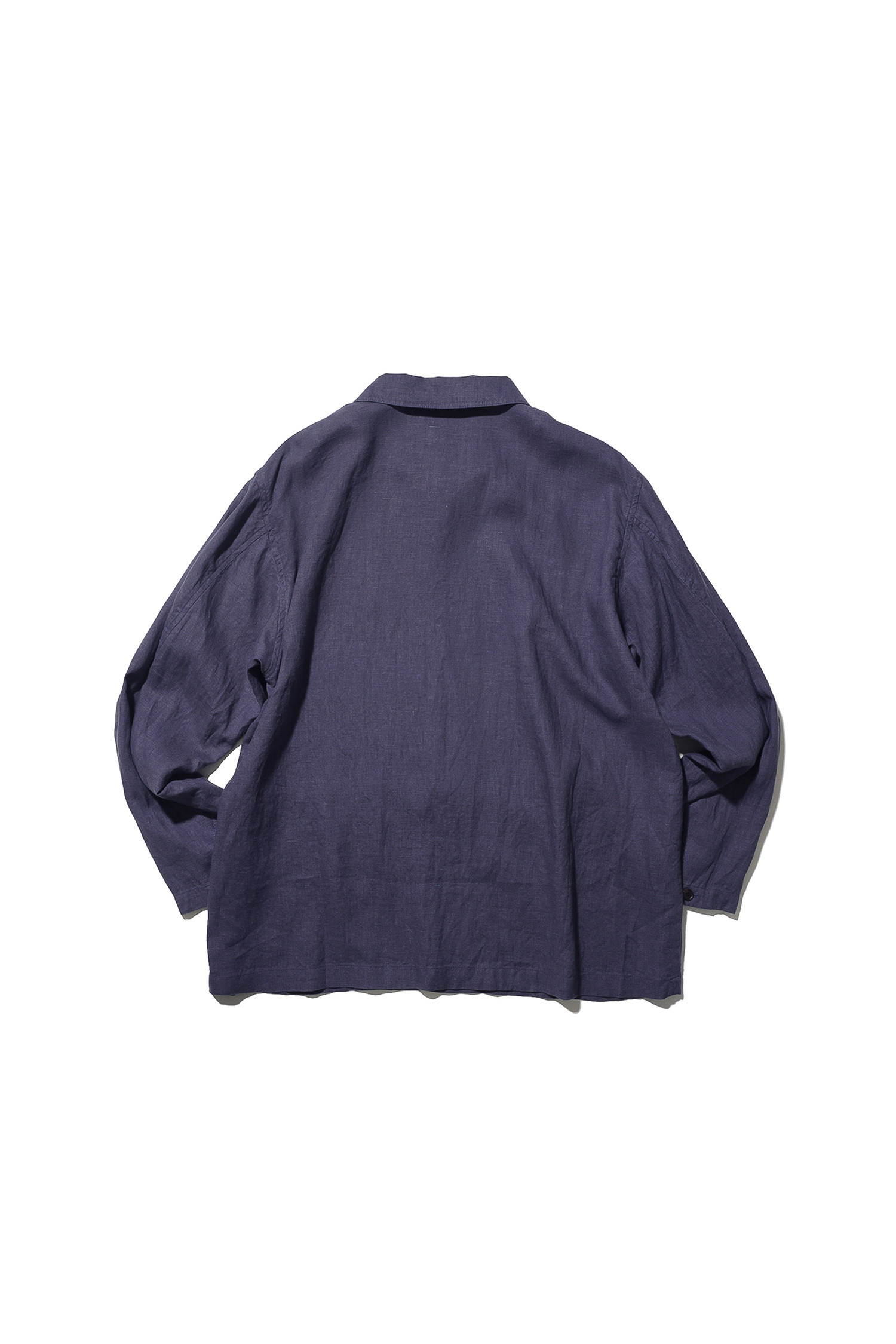 OURSELVES - 블루종/점퍼 - (OURSELVES) Premium Linen Work Jacket - Dusty Navy