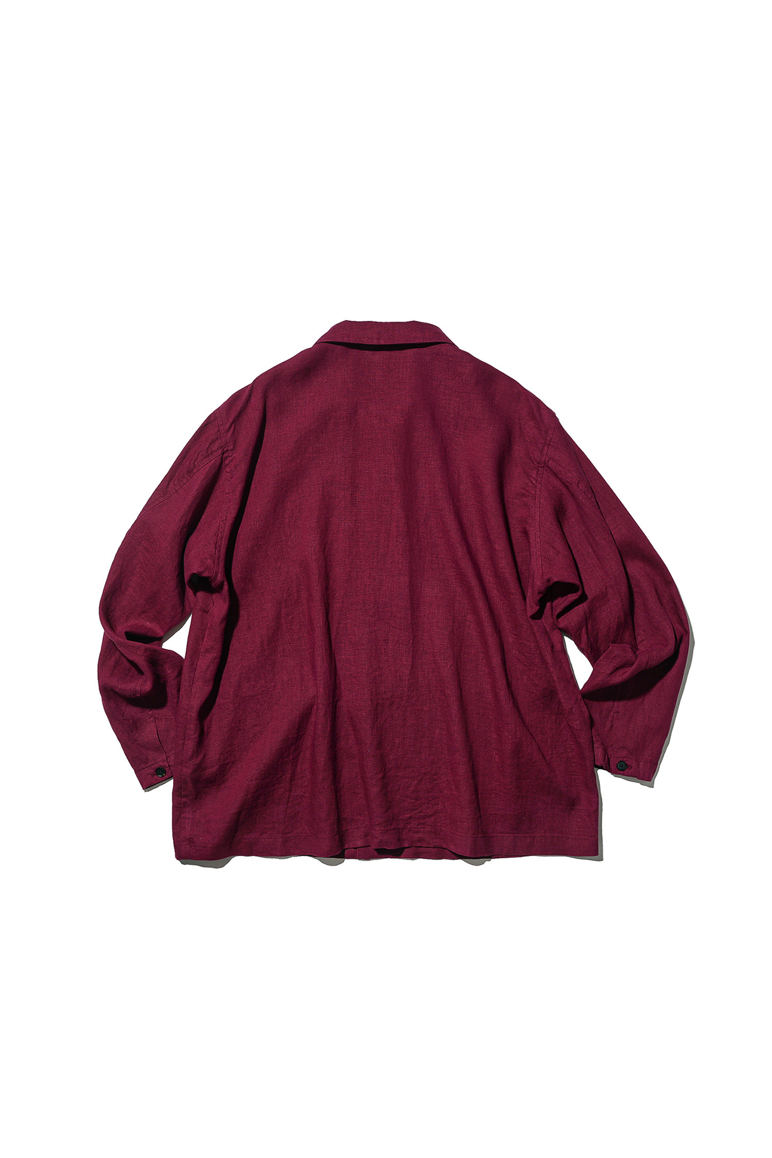 OURSELVES - 블루종/점퍼 - (OURSELVES) Premium Linen Work Jacket - Wine