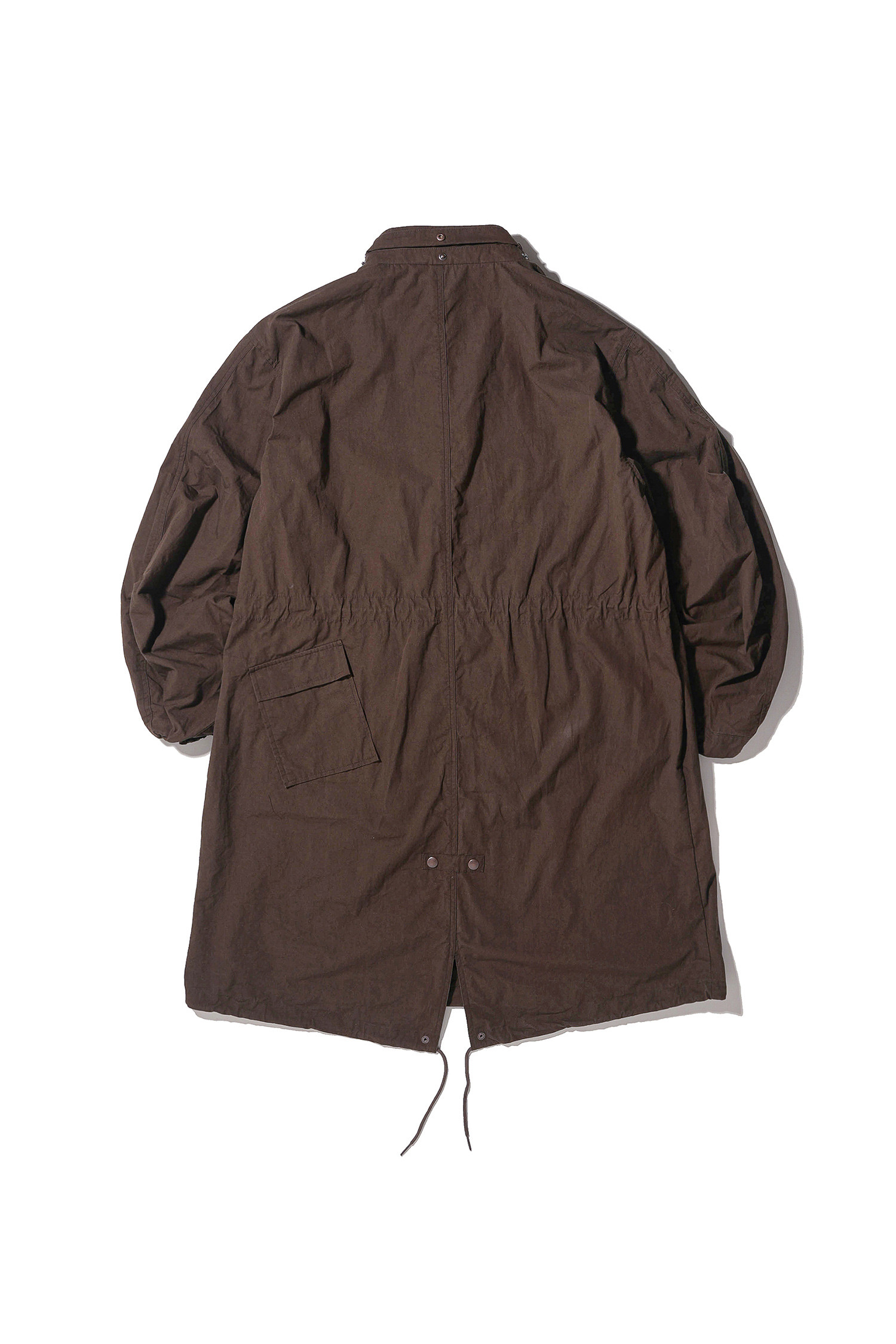 OURSELVES - 사파리/필드자켓 - (OURSELVES) Washed Cotton Mods Parka Brown