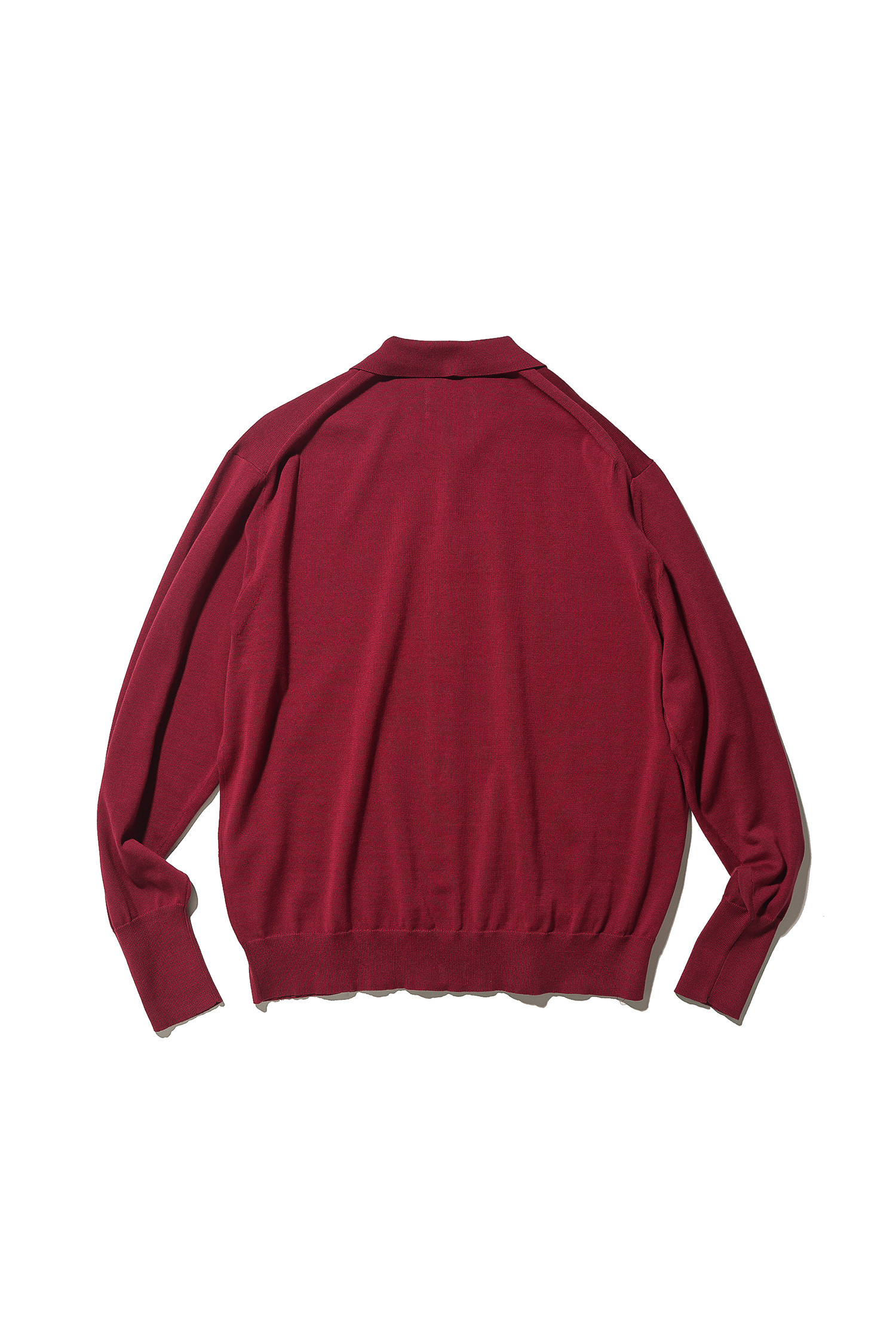 OURSELVES - 가디건 - (OURSELVES) Collar Cardigan Red