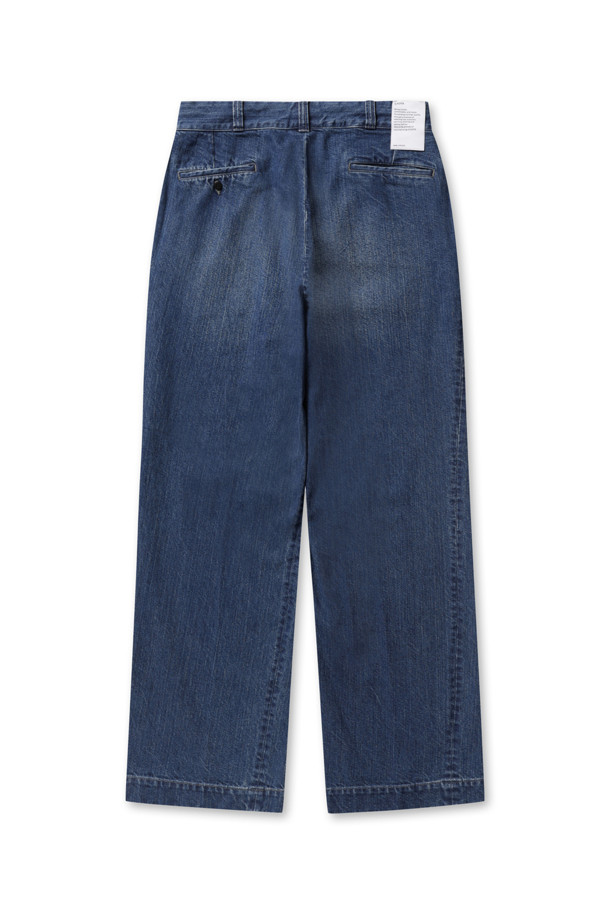 【関税＆送料込み】ChloAC Dark Blue Cotton Jeans Denim Slacks - Medium Dark Blue Damage_CIOTA - 코오롱몰