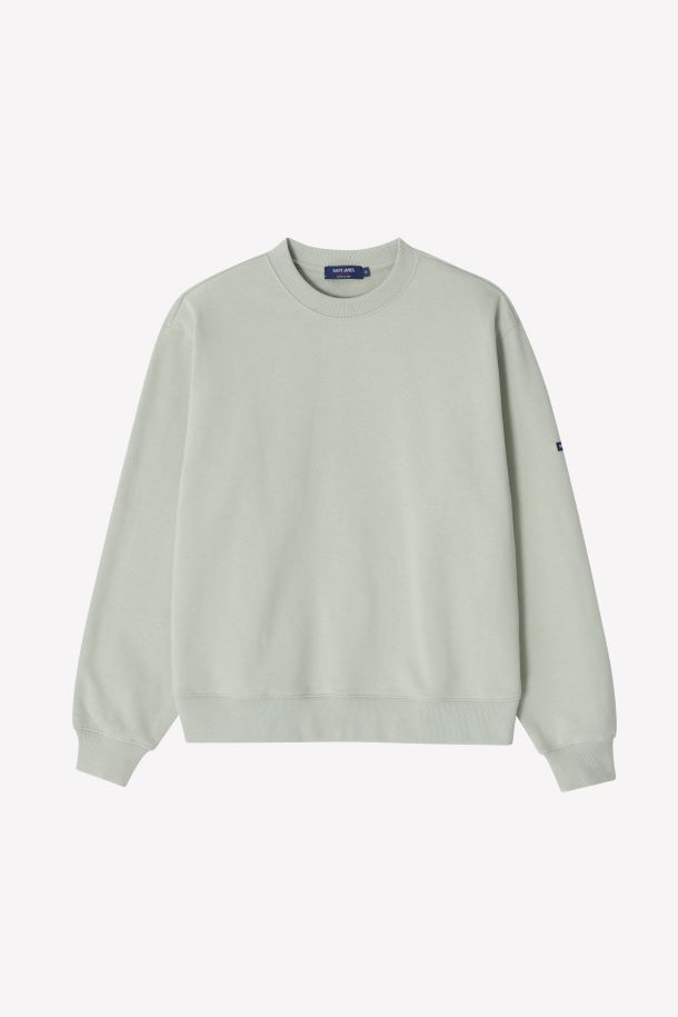 Saint James - 스웨트셔츠 - (Saint James) Bon Bon Elbow Patches - Pastel Green
