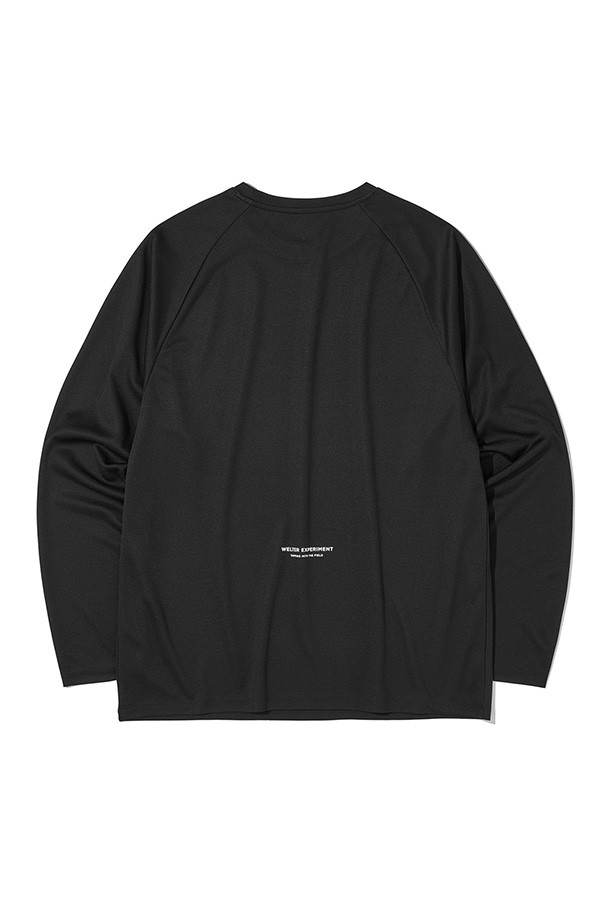 WELTER EXPERIMENT - 긴팔티셔츠 -  Brisa Raglan Long sleeves T-shirt - WBEUTL001 BLACK
