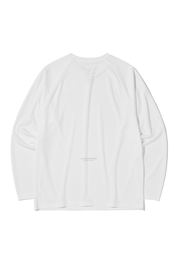 WELTER EXPERIMENT - 긴팔티셔츠 -  Brisa Raglan Long sleeves T-shirt - WBEUTL001 WHITE