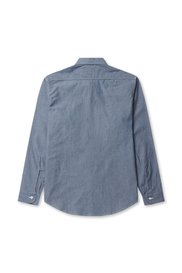 **CHAMBRAY SHIRT - INDIGO (샴브레이 셔츠 - 인디고)**

캐주얼한 스타일을 연출하기 좋은 샴브레이 셔츠입니다. 얇은 두께감으로 봄, 여름, 가을, 세 계절에 걸쳐 활용할 수 있습니다. 인디고 컬러의 무지 디자인으로 다양한 하의와 매치하기 용이합니다. 레귤러핏에 차이나칼라, 긴 소매 기장으로 제작되었으며, 비대칭 포켓 디자인과 하트 모양 종이 라벨이 특징입니다. 셀비치 샴브레이 원단으로 제작되어 고급스러운 착용감을 선사합니다.
