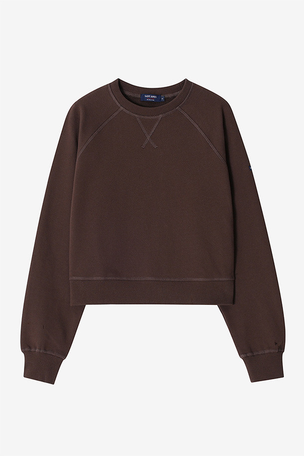 세인트 제임스(Saint James) 봉 봉 쁘띠(Bon Bon Petit) 다크 브라운 스웨터는 여성스러운 캐주얼 스타일을 연출하기에 좋은 아이템입니다. 부드러운 면 소재로 제작되어 편안한 착용감을 선사하며, 가을과 겨울에 따뜻하게 입을 수 있습니다. 다크 브라운 컬러에 스트라이프 패턴이 더해져 미니멀하면서도 클래식한 분위기를 자아냅니다. 크롭 기장에 라운드넥 디자인, 긴 소매와 래글런 슬리브, 하트 엘보우 패치, 스티치 디테일이 특징이며, 동네 마실룩, 카페룩, 겨울 데일리룩 등 다양한 TPO에 활용하기 좋습니다. 프렌치 테리 원단으로 제작되어 부드러운 촉감을 느낄 수 있습니다.
