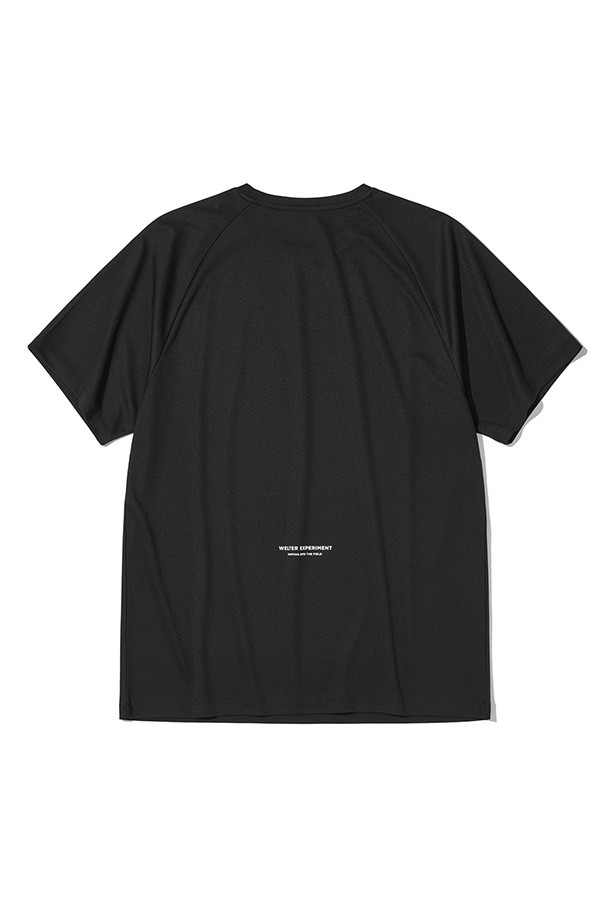 WELTER EXPERIMENT - 반팔티셔츠 -  Brisa Raglan T-shirt - WBEUTS004 BLACK