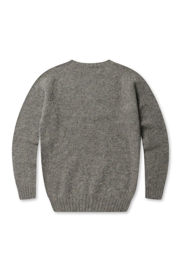 Harley of Scotland - 스웨터 - (HARLEY OF SCOTLAND) SHAGGY DOG CREW NECK SWEATER - M3834-7 OYSTER