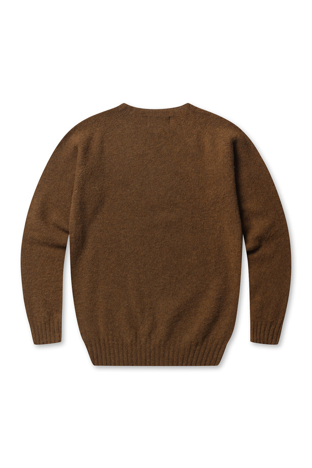 Harley of Scotland - 스웨터 - (HARLEY OF SCOTLAND) SHAGGY DOG CREW NECK SWEATER - M3834-7 PECAN