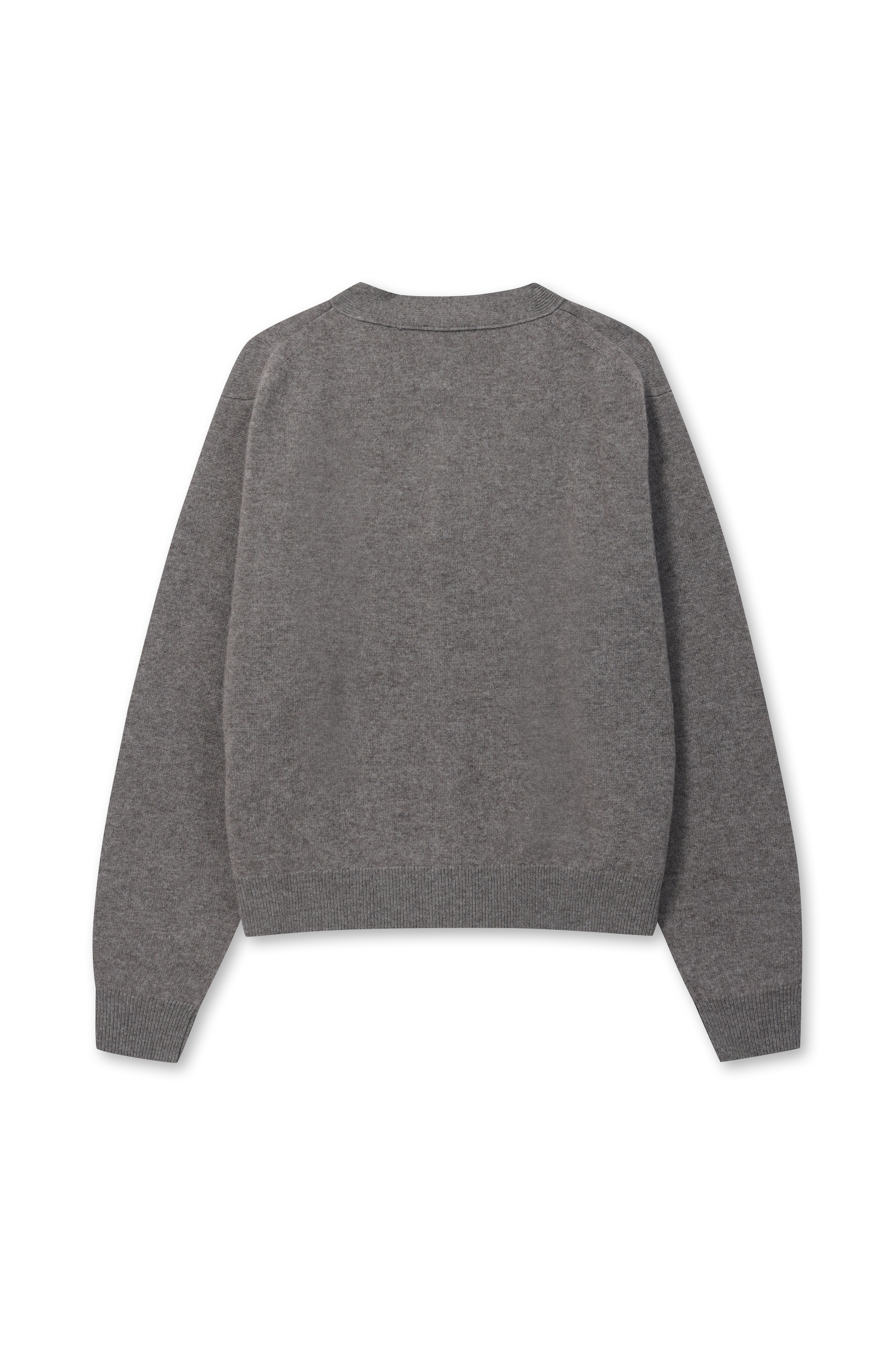 DANTON - 가디건 - (DANTON) LAMBSWOOL V NECK KNIT CARDIGAN - DT-D0029 TAUPE