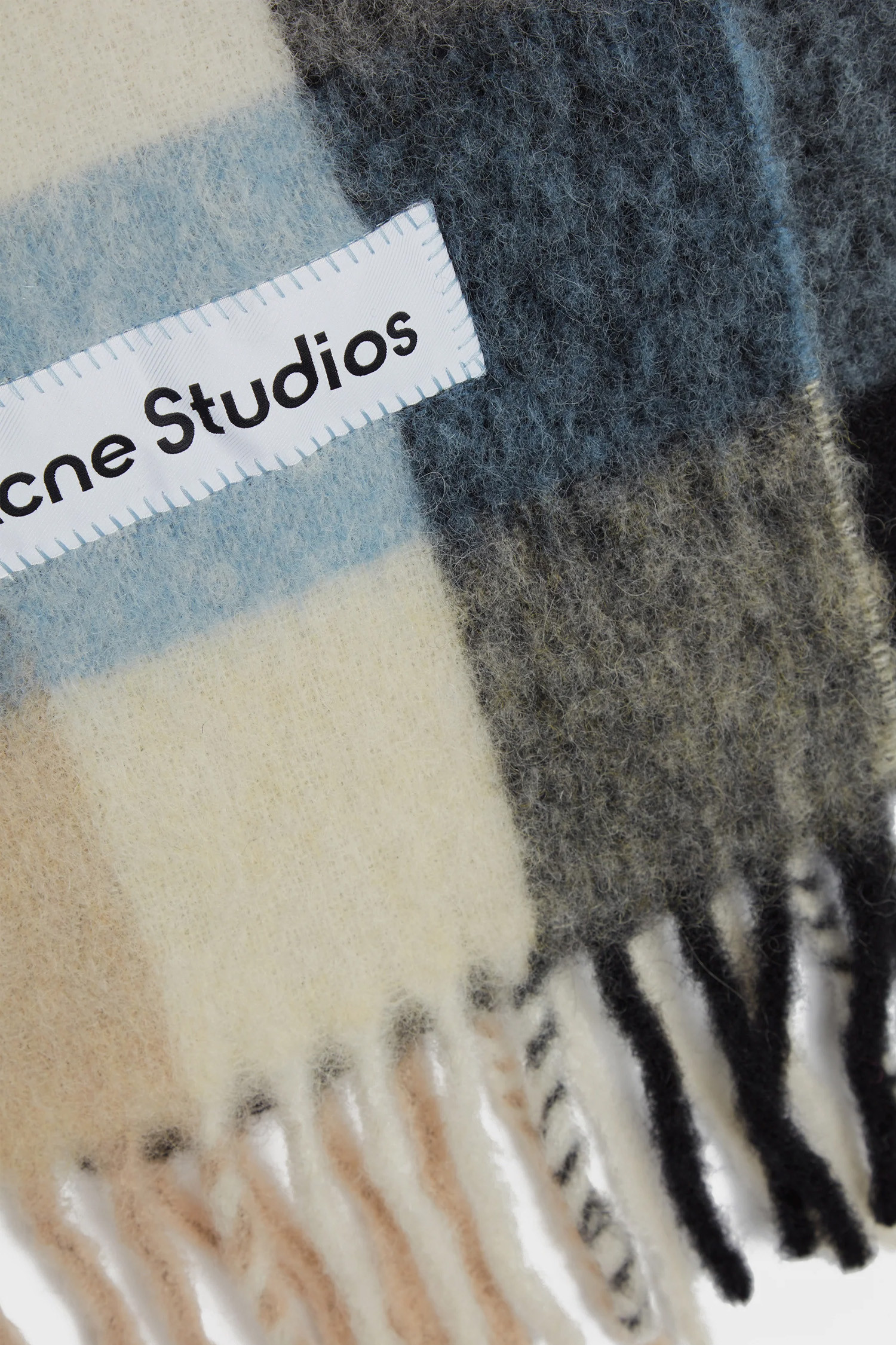 Acne Studios - 스카프/머플러 - (ACNE STUDIOS) MOHAIR CHECKED SCARF FN-UX-SCAR000115 BLUE/BEIGE/BLACK