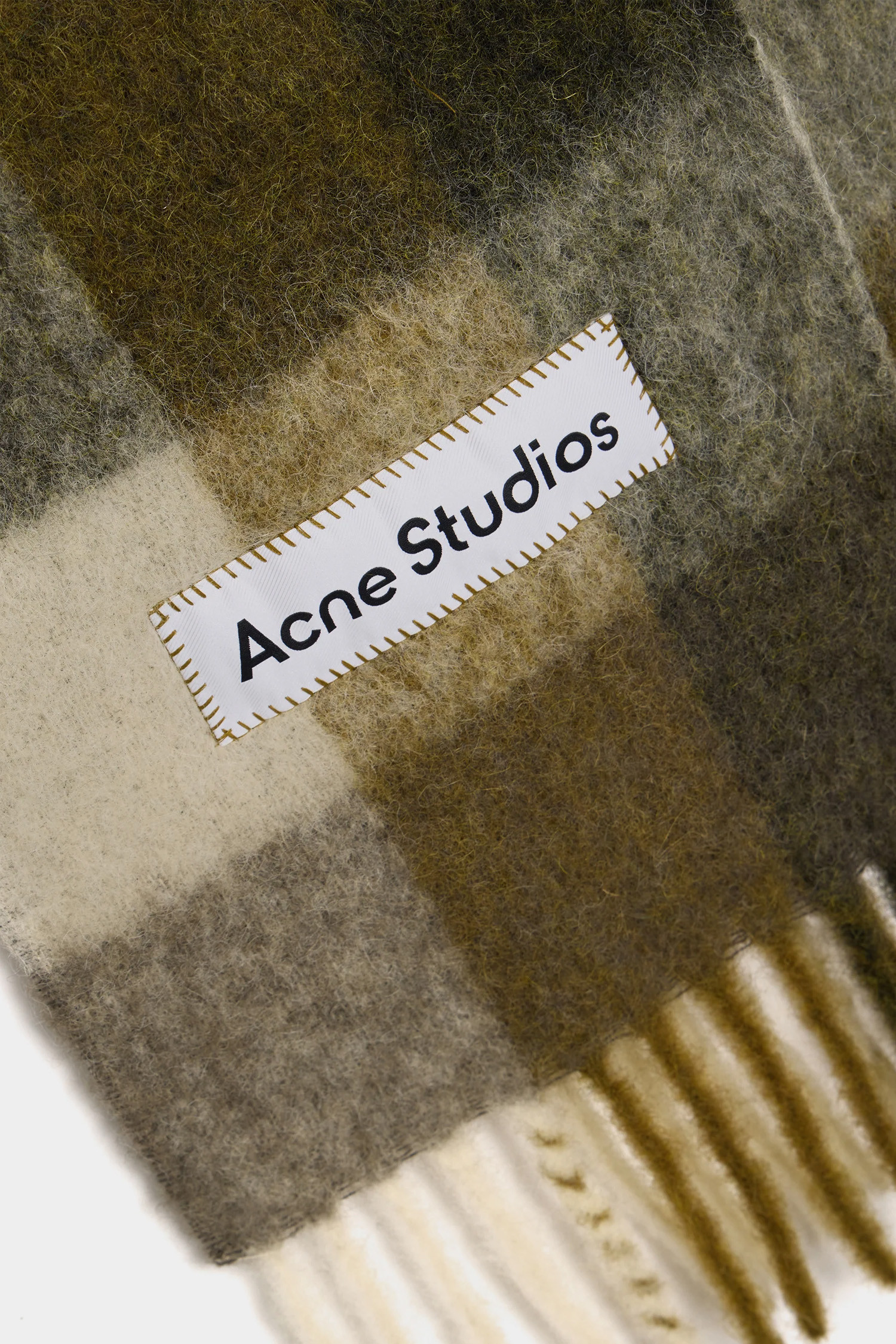 Acne Studios - 스카프/머플러 - (ACNE STUDIOS) MOHAIR CHECKED SCARF FN-UX-SCAR000115 TAUPE/GREEN/BLACK