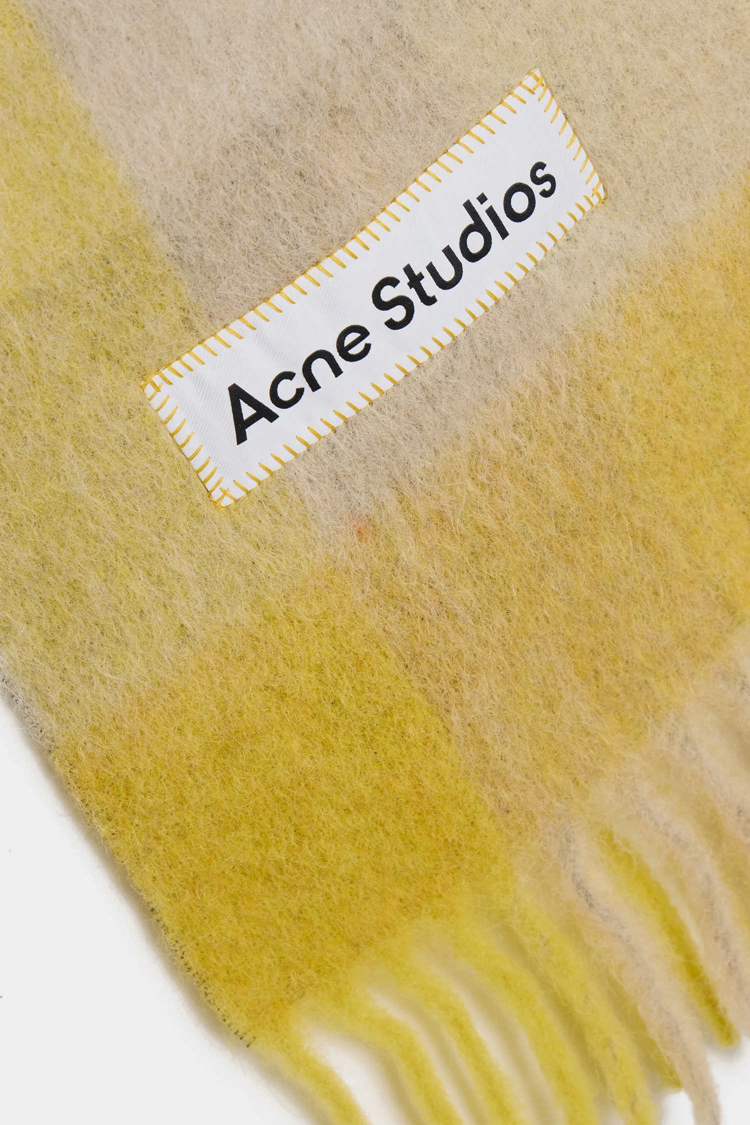 Acne Studios - 스카프/머플러 - (ACNE STUDIOS) MOHAIR CHECKED SCARF FN-UX-SCAR000115 BEIGE/YELLOW