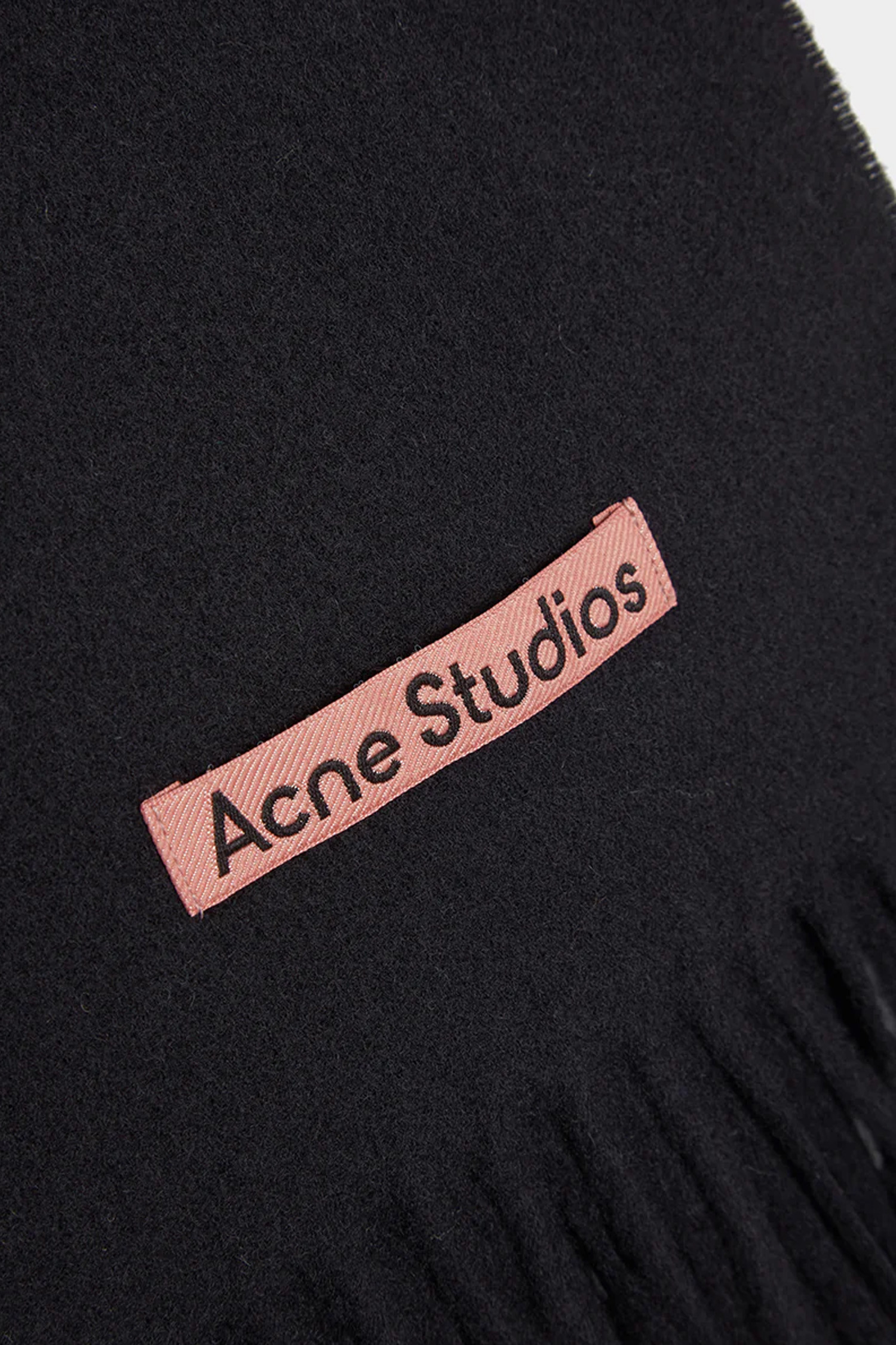 Acne Studios - 스카프/머플러 - (ACNE STUDIOS) FRINGE WOOL SCARF SLIM FN-UX-SCAR000218 BLACK