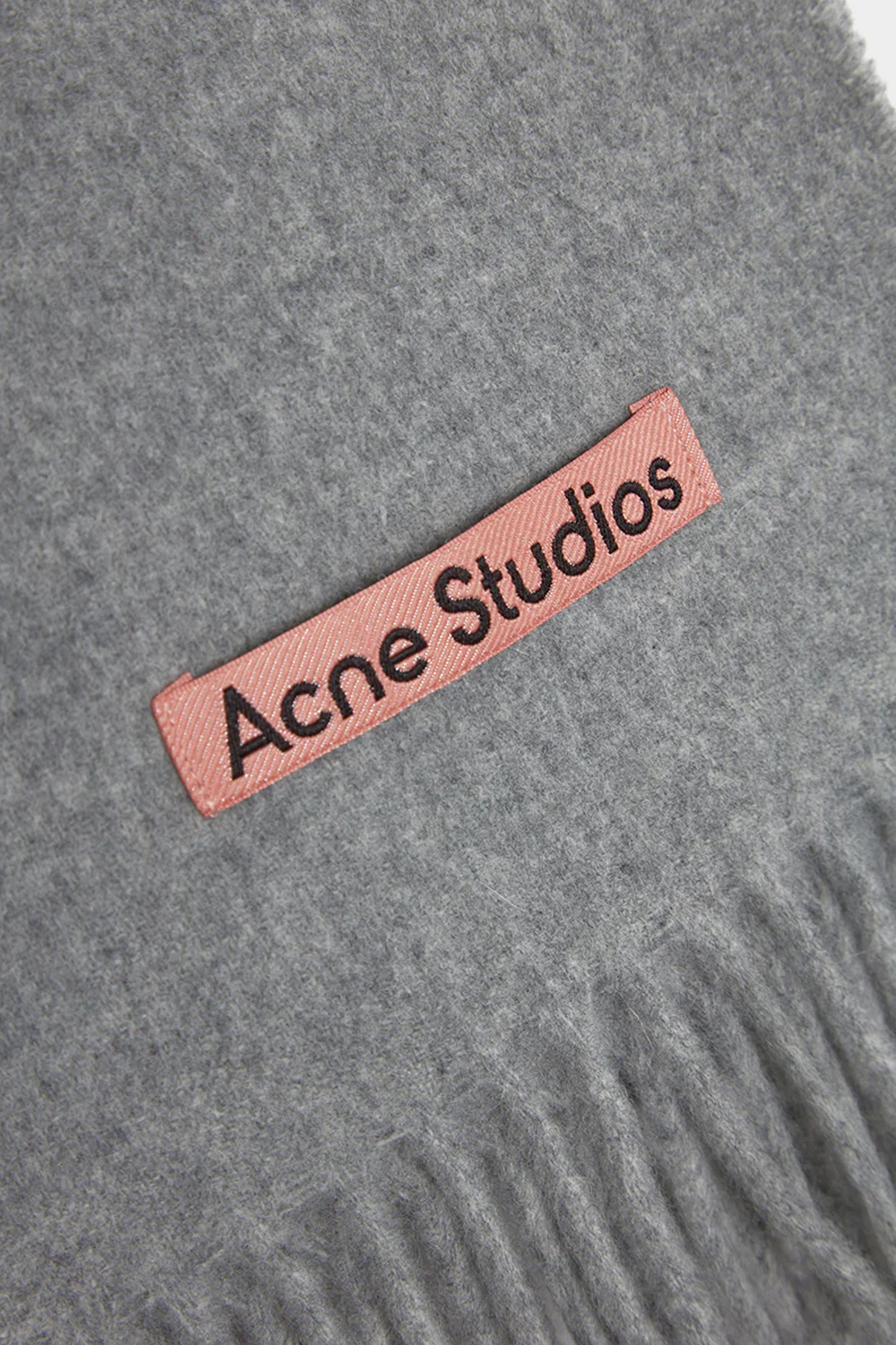 Acne Studios - 스카프/머플러 - (ACNE STUDIOS) FRINGE WOOL SCARF SLIM FN-UX-SCAR000218 LIGHT GREY MELANGE