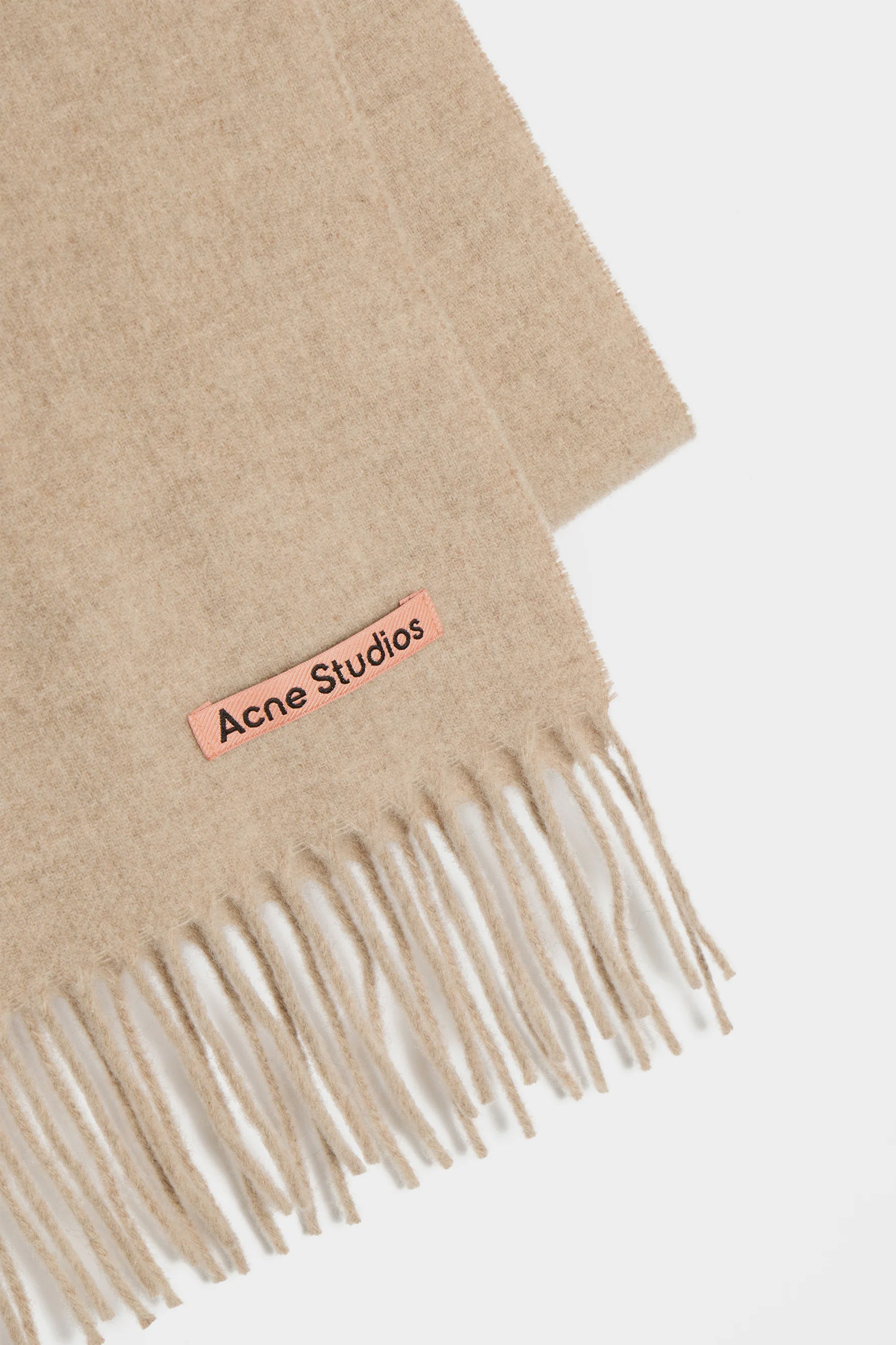 Acne Studios - 스카프/머플러 - (ACNE STUDIOS) FRINGE WOOL SCARF SKINNY FN-UX-SCAR000219 OATMEAL MELANGE