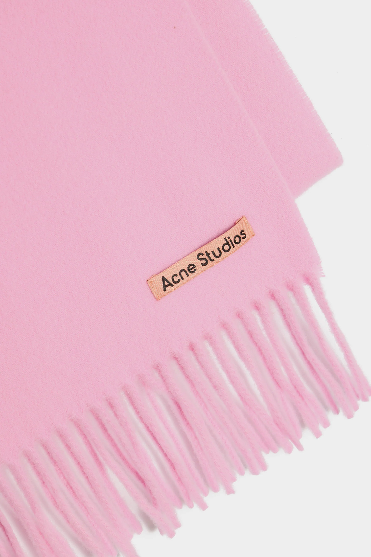 Acne Studios - 스카프/머플러 - (ACNE STUDIOS) FRINGE WOOL SCARF SKINNY FN-UX-SCAR000219 COTTON CANDY PINK