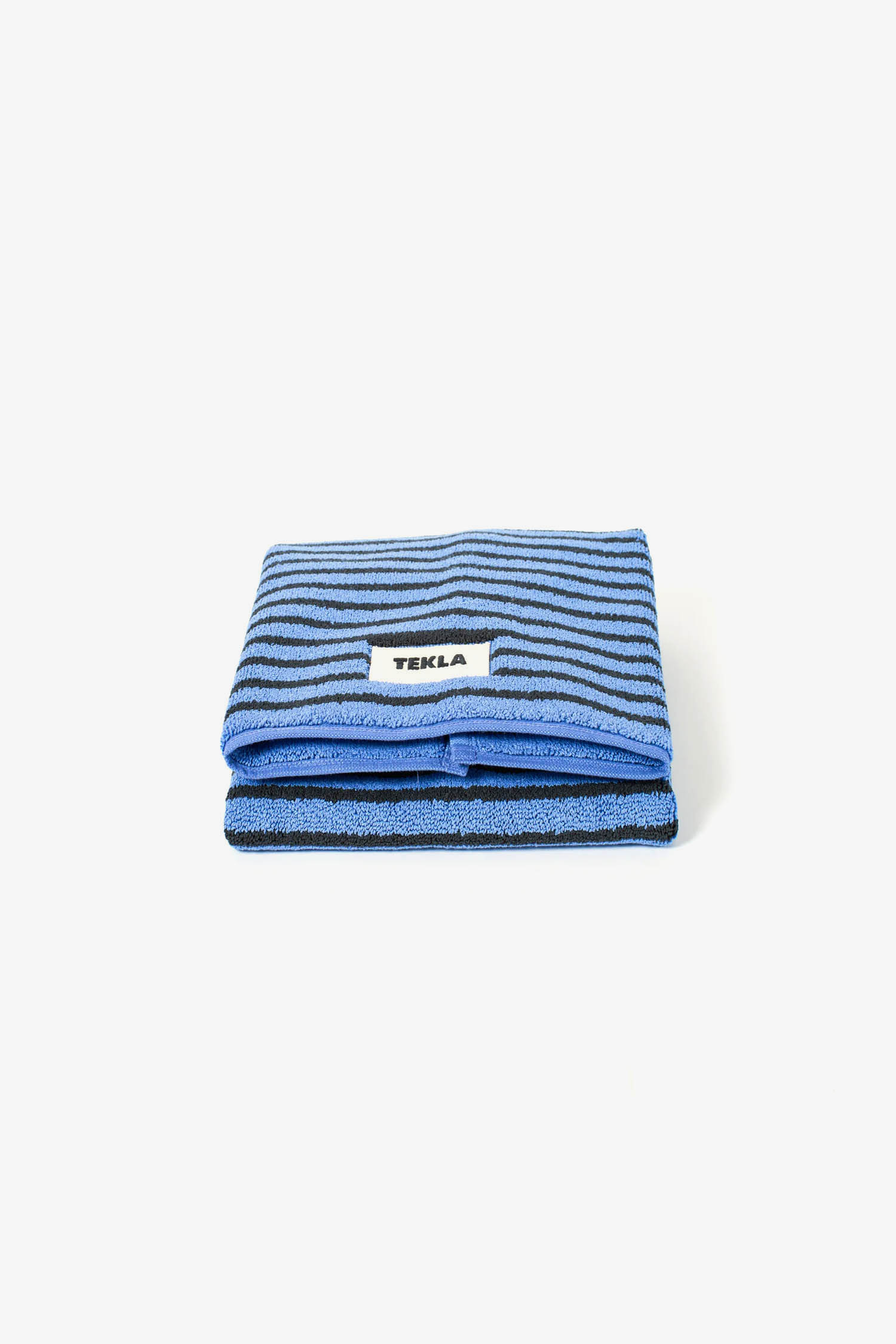 Tekla - 욕실 - (TEKLA) Terry Bath mat (Sailor Stripes) 70X50 - Blue and Black