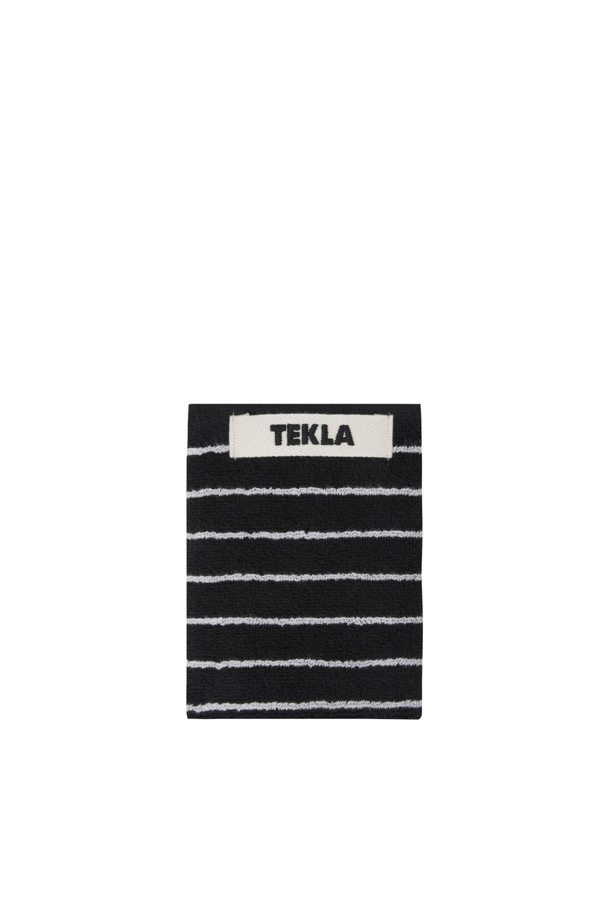 TEKLA - 욕실 - Terry Washcloth (Pin Strpes) 30X30 - Black Stripes