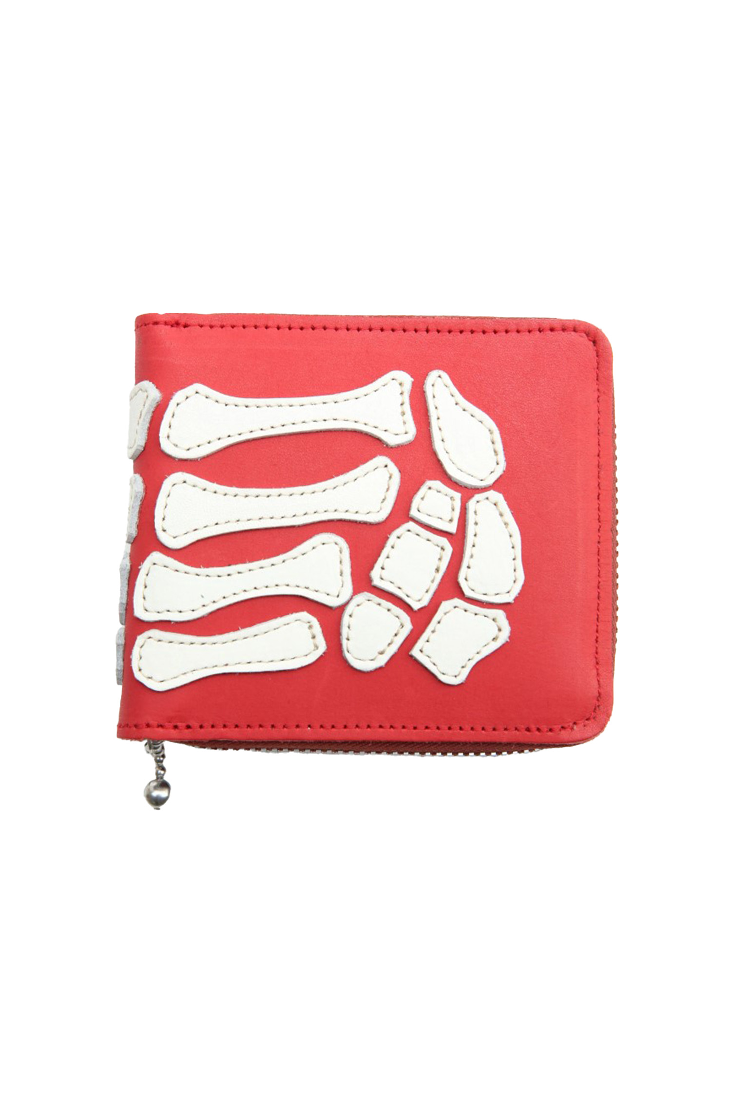 Kapital - 지갑 - (KAPITAL) Thumb-Up Bone Hand Zip Wallet - EK-1648XG Red