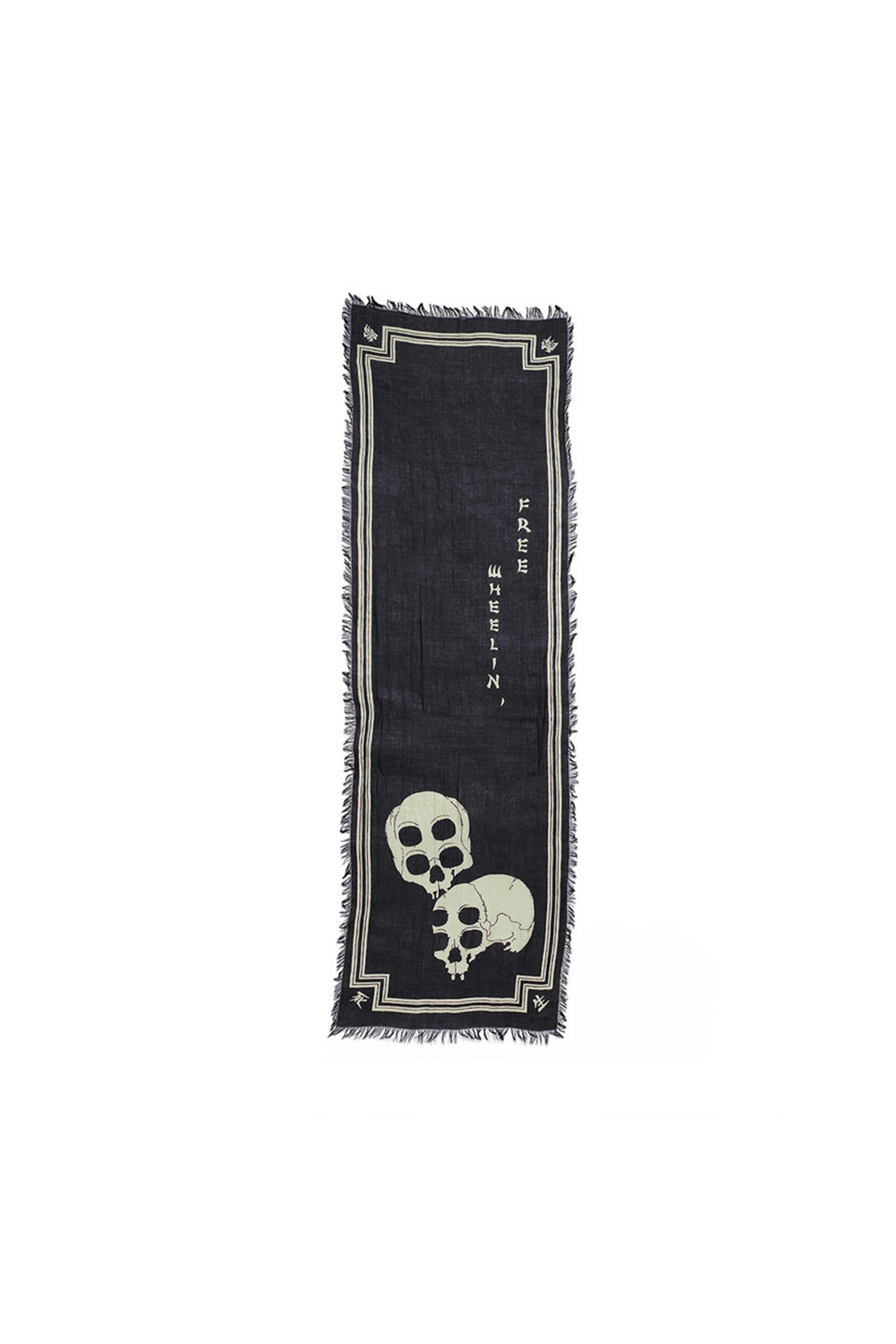 Kapital - 스카프/머플러 - (KAPITAL) Rayon Wabi Sabi Rainskull Stole - EK-1520XM Black