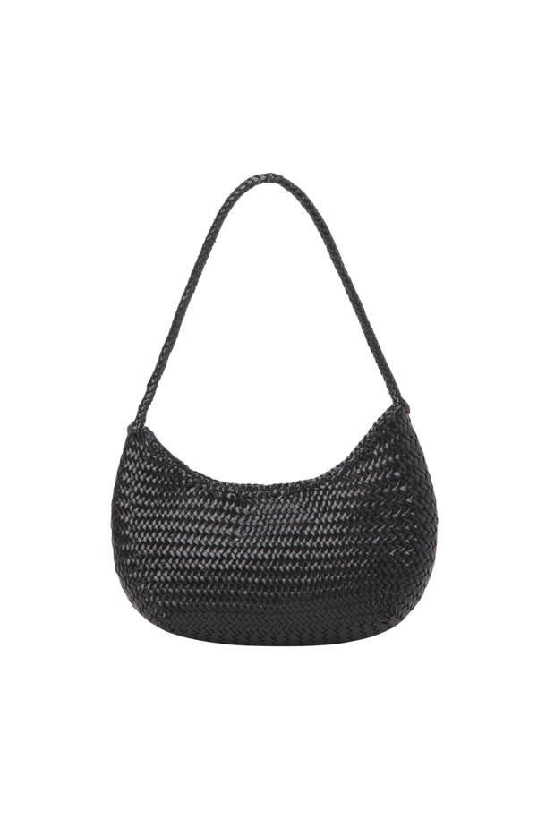 NOVA LUNA (노바 루나) - BLACK 숄더백은 소가죽과 버팔로 가죽을 혼합하여 제작된 여성용 미디엄 사이즈 가방입니다. 블랙 컬러의 무지 디자인이며, 반원 형태의 세련된 실루엣을 자랑합니다. 우븐 핸들과 세인트 크리스토퍼 메달 참 장식이 돋보이며, 핸드메이드로 제작되어 고급스러움을 더합니다. 자석형 잠금 방식과 안감 없는 오픈 탑 디자인으로 실용성을 높였으며, 일상적인 용도로 활용하기 좋습니다. 루나 메짜의 컴팩트 버전으로 클래식, 미니멀, 시크 스타일을 즐겨 입는 분들께 추천합니다.
