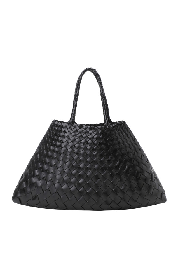 **산타 크로체 스몰 - 블랙** 토트백은 여성용 가방으로, 우아한 스타일을 추구하는 분들을 위한 아이템입니다. 블랙 컬러의 가죽 소재에 직조 패턴이 돋보이며, 반원 형태의 디자인과 메달 참 장식이 특징입니다. 오픈형으로 편리하게 물건을 넣고 꺼낼 수 있으며, 핸드메이드로 제작되어 고급스러움을 더합니다. 데이트룩, 모임룩 등 TPO에 활용하기 좋으며, 클래식, 미니멀, 시크한 스타일을 연출하기에 적합합니다.
