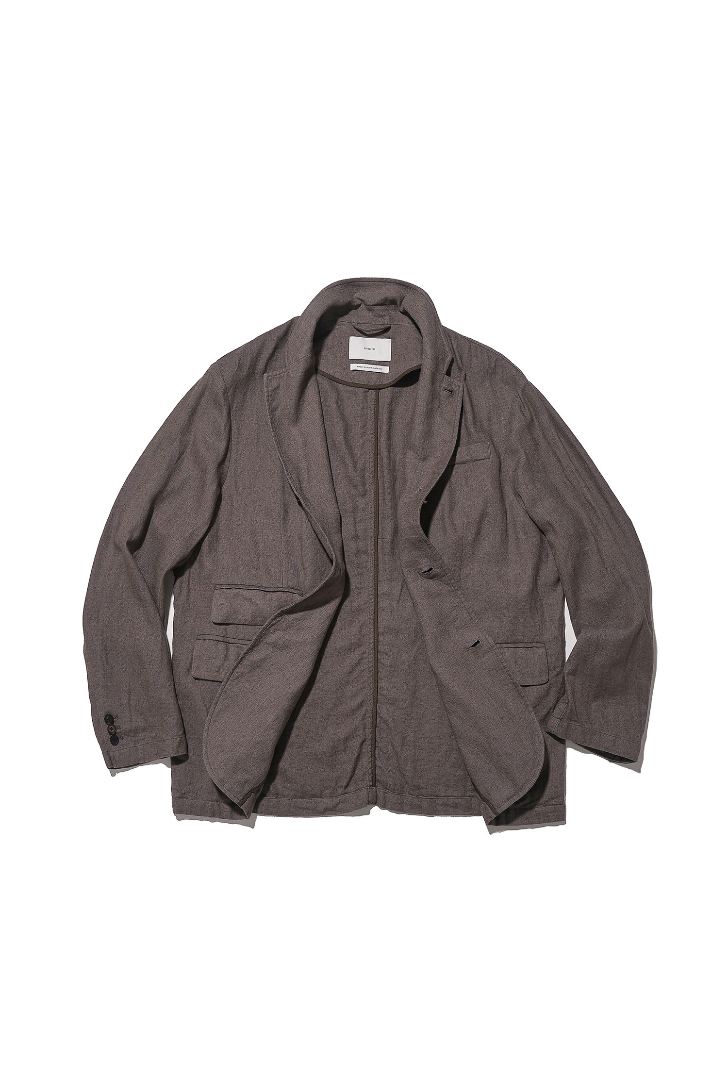 OURSELVES - 수트/블레이저자켓 - (OURSELVES) Harringbone L/C Slumber Jacket Mocha