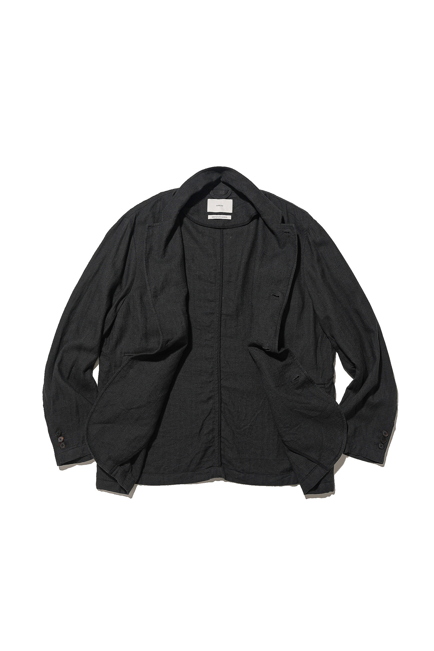 OURSELVES - 수트/블레이저자켓 - (OURSELVES) Harringbone L/C Slumber Jacket Charcoal