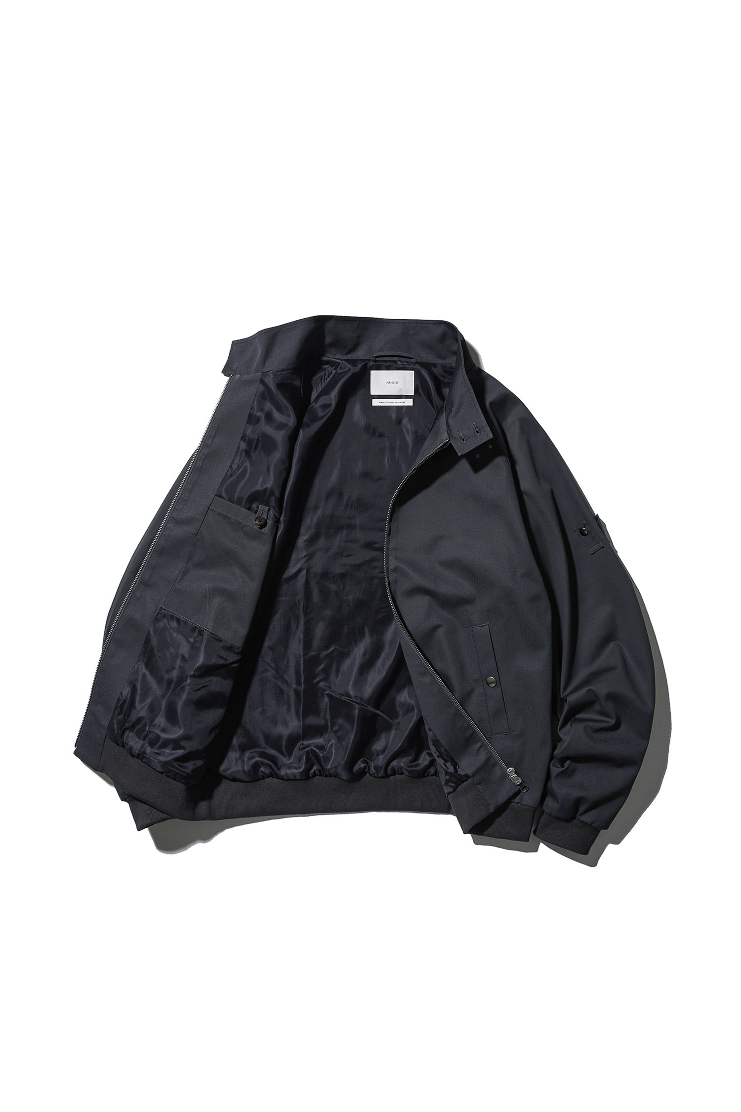 OURSELVES - 블루종/점퍼 - (OURSELVES) Micro Herrington Jacket - Charcoal