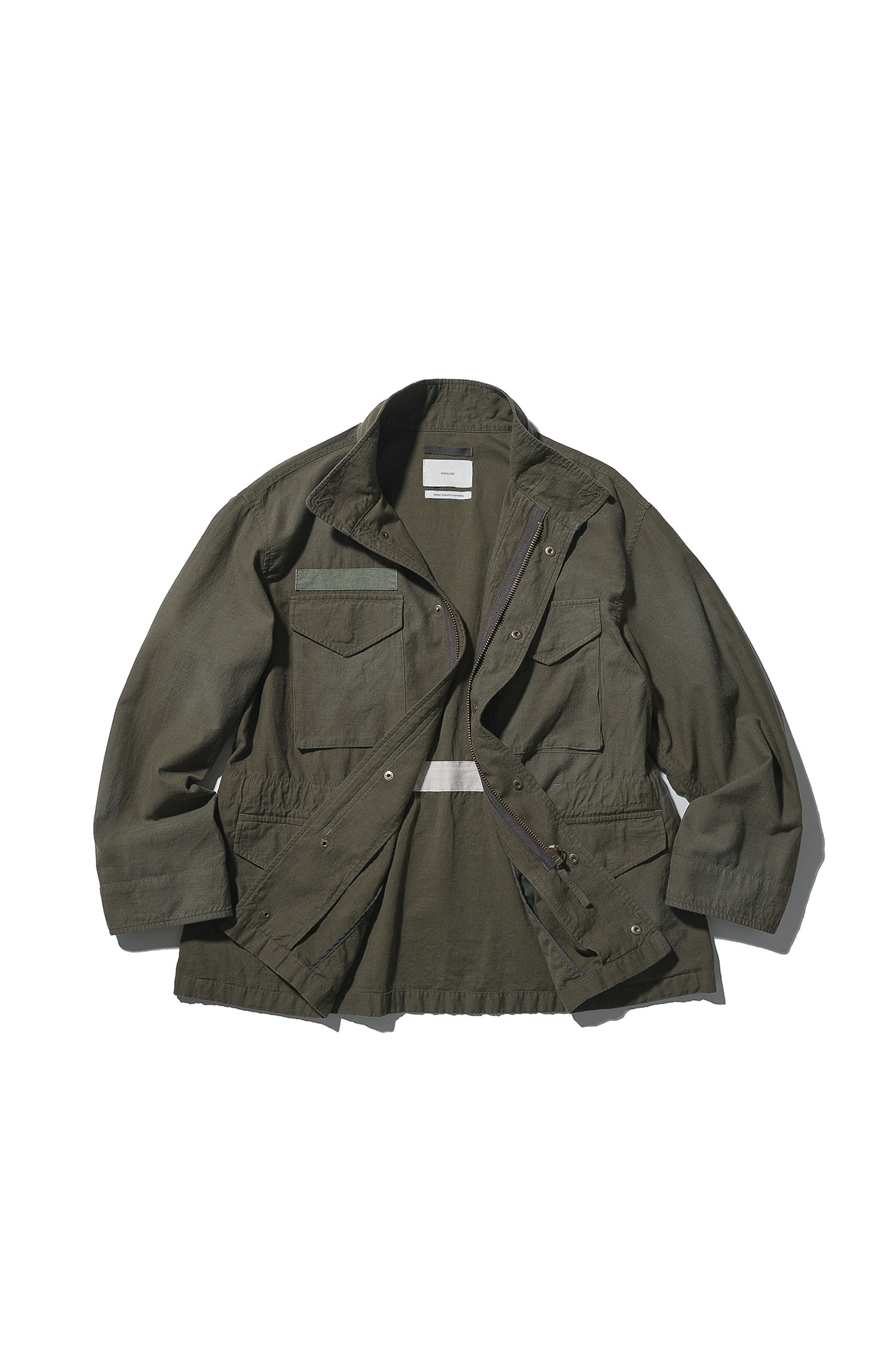 OURSELVES - 사파리/필드자켓 - (OURSELVES) Powder Washed M-65 Field Jacket - Olive