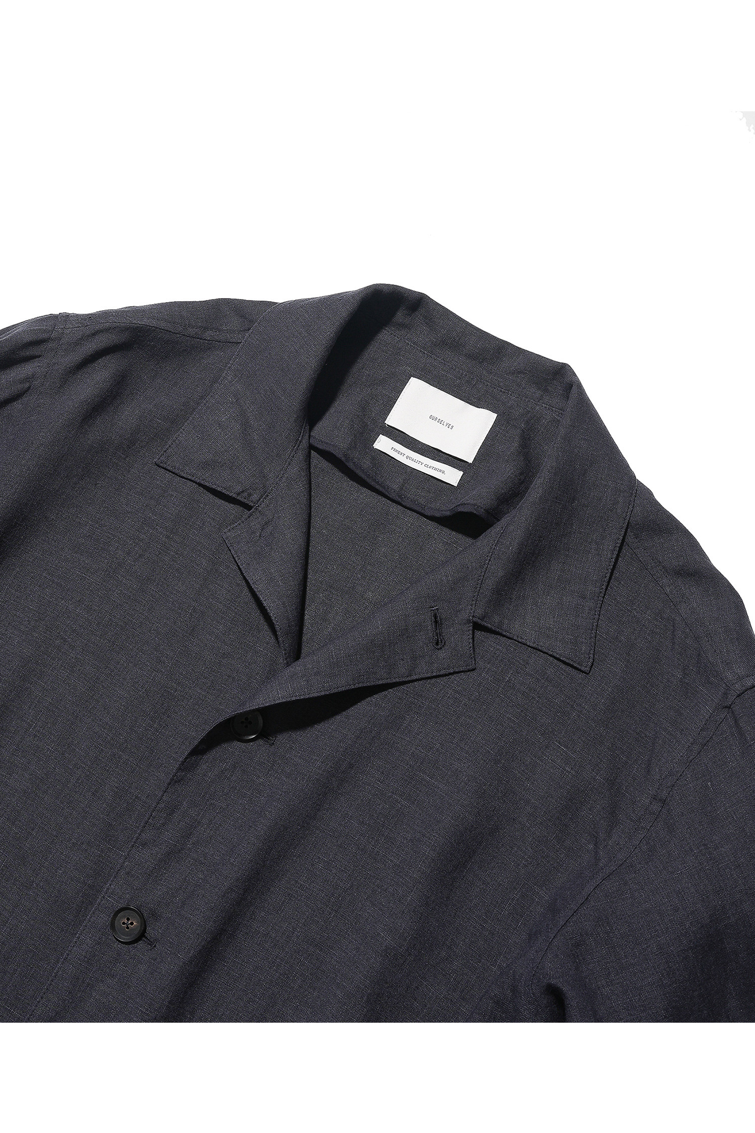 OURSELVES - 블루종/점퍼 - (OURSELVES) Premium Linen Work Jacket - Black / Navy