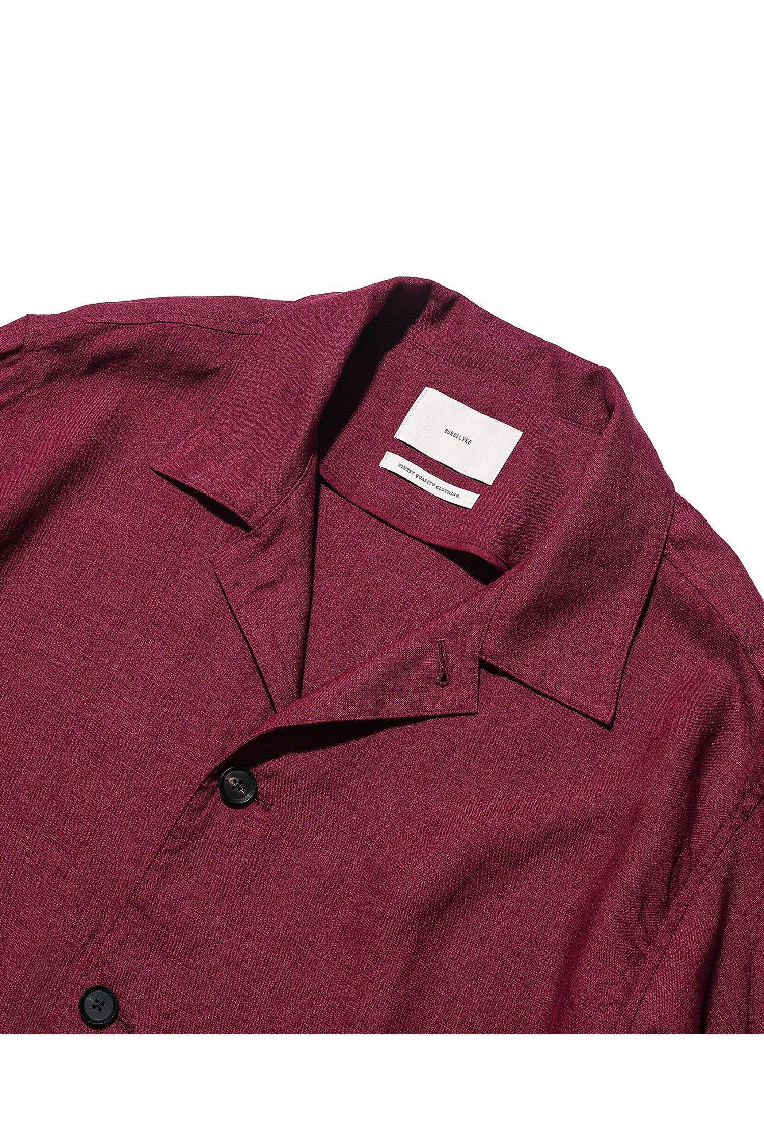 OURSELVES - 블루종/점퍼 - (OURSELVES) Premium Linen Work Jacket - Wine