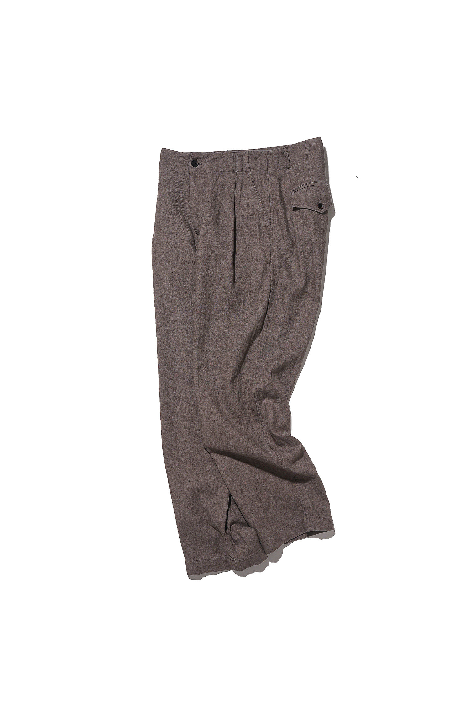 OURSELVES - 슬랙스/수트팬츠 - (OURSELVES) Harringbone L/C Slumber Pants Mocha