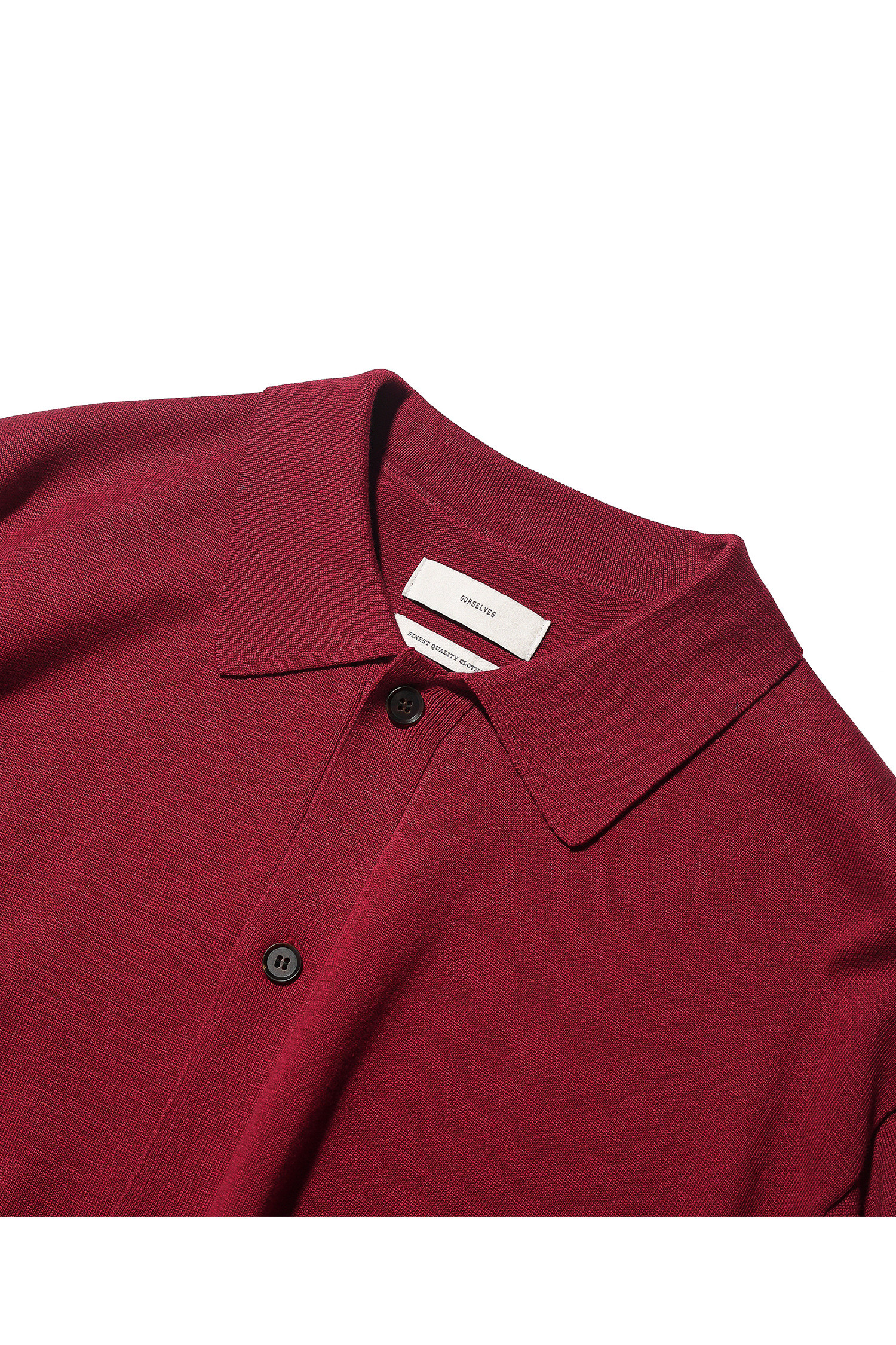 OURSELVES - 가디건 - (OURSELVES) Collar Cardigan Red