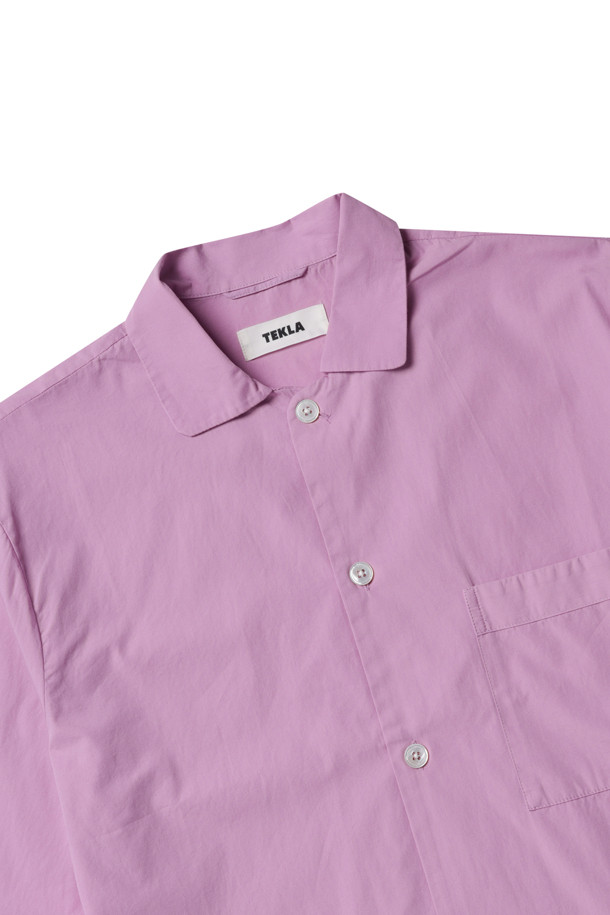 TEKLA - 홈웨어 - (TEKLA) Poplin Long Sleeve Shirts - Purple Pink