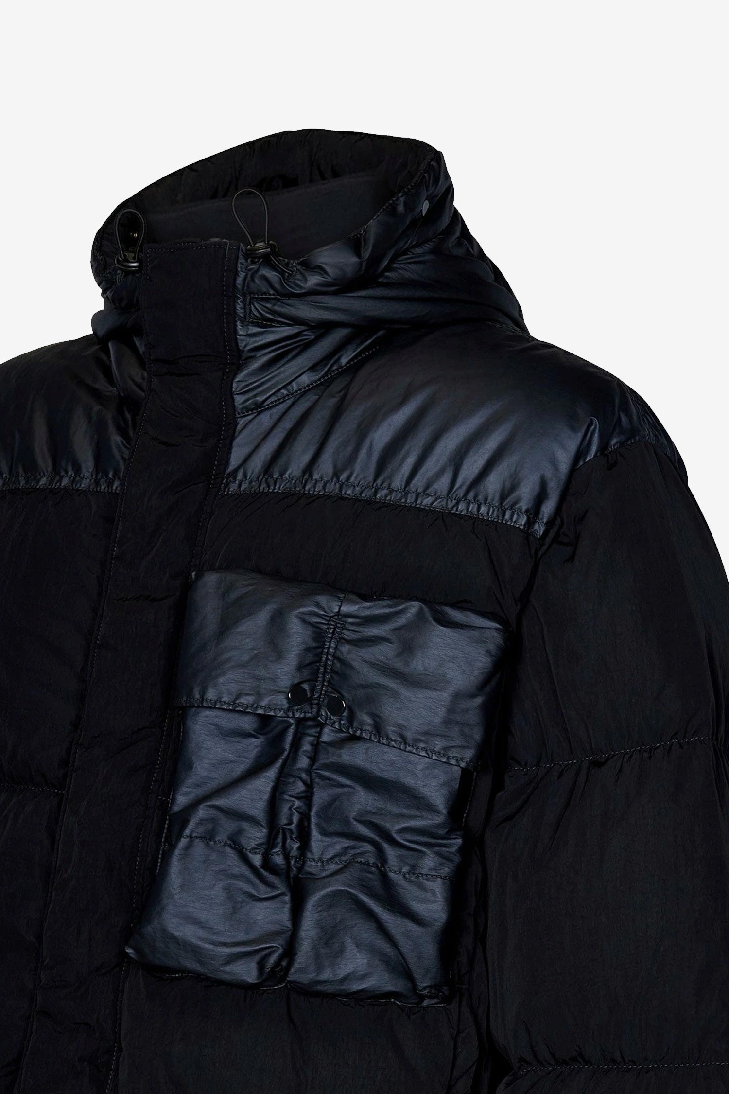 C.P COMPANY - 다운/패딩 - (C.P. COMPANY) ECO CHROME-R MIXED GOGGLE DOWN JACKET - 17CMOW032A006369M TOTAL ECLIPSE