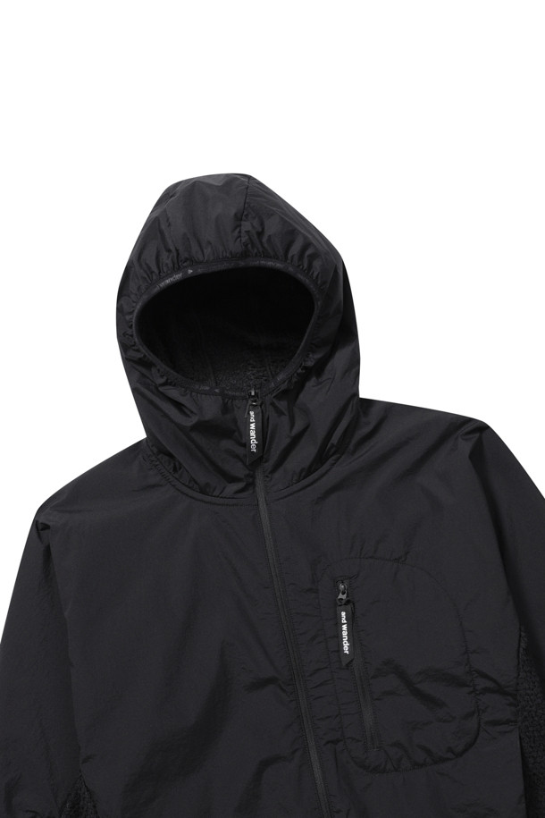 AND WANDER - 고어자켓 - (AND WANDER) alpha direct f/z hoodie - 5744241115 010 BLACK