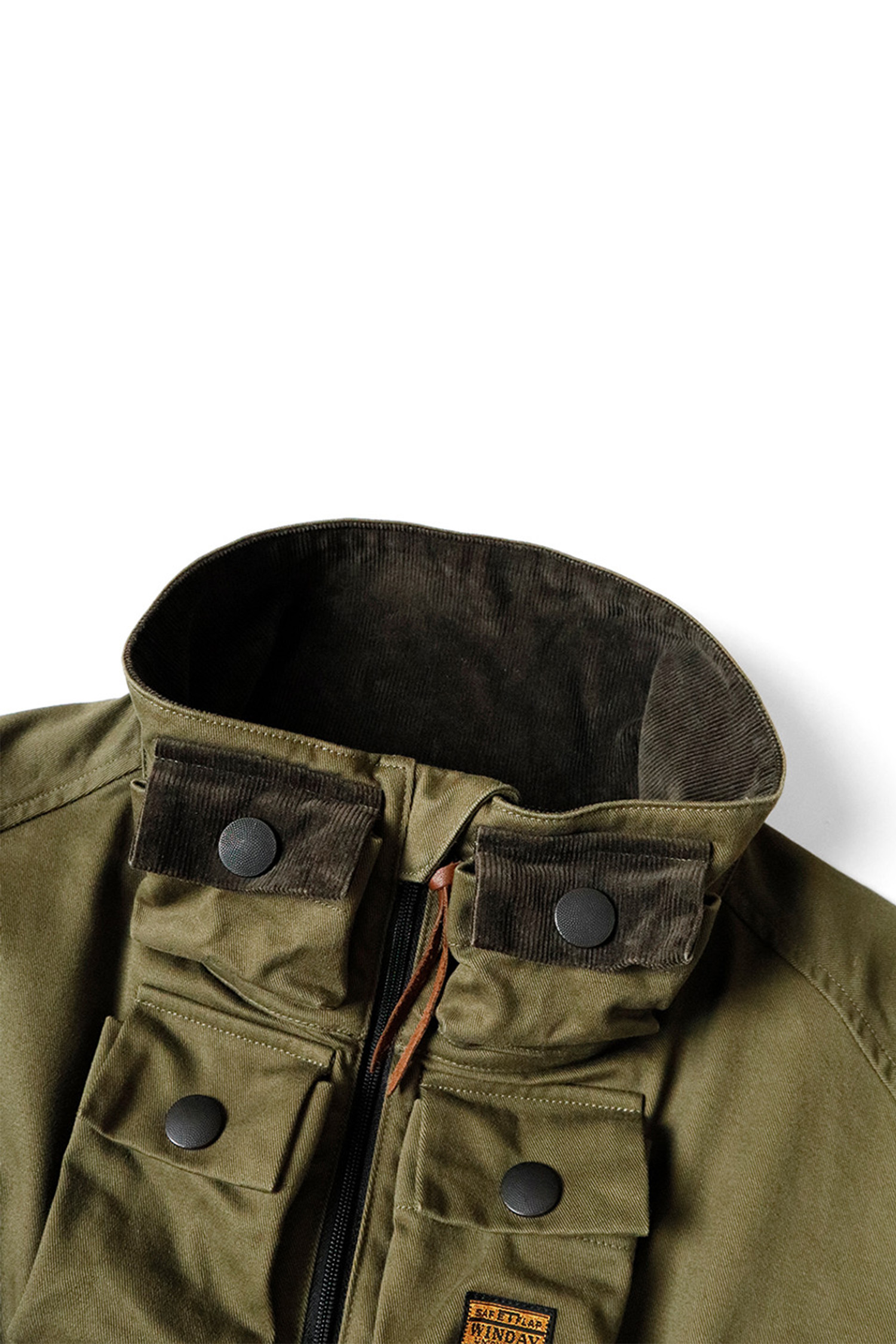 KAPITAL - 아노락/바람막이 - (KAPITAL) Chino 2Tones Nickle"6" Anorak - K2310LJ092 Khaki X Black