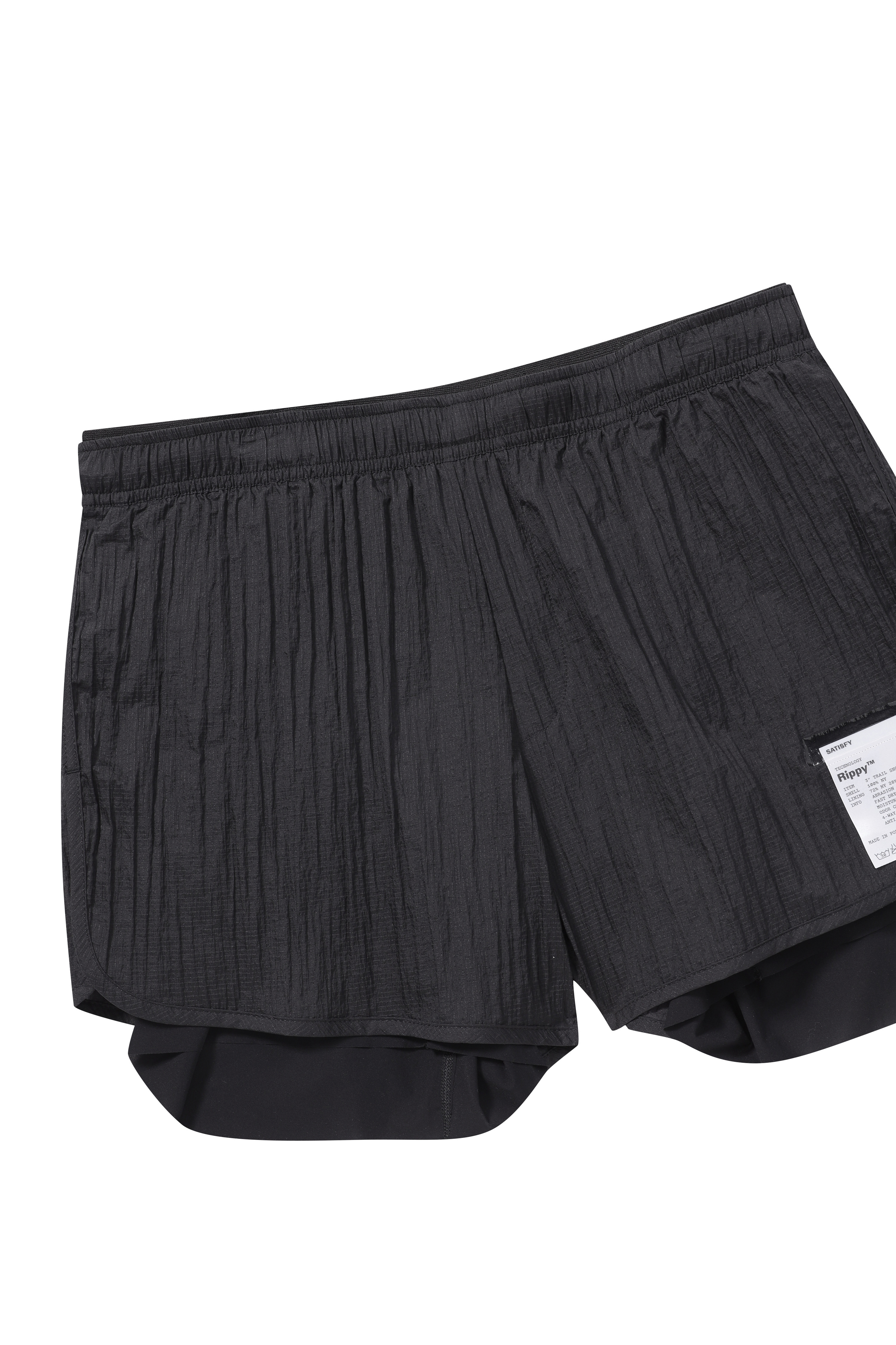 Satisfy - 하프팬츠 - (SATISFY RUNNING) Rippy 3" Trail Shorts - 5100-BK Black