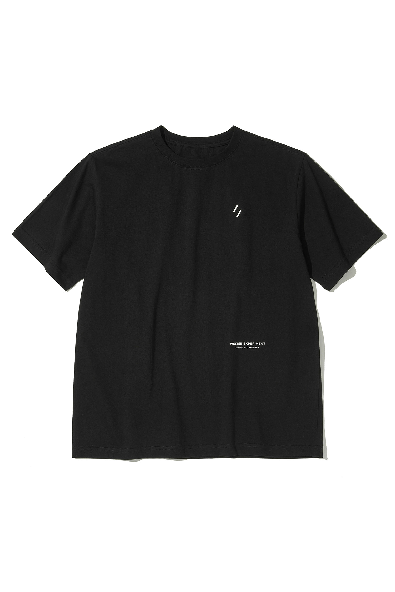WELTER EXPERIMENT - 반팔티셔츠 - Nature balance T-shirt - WBEUTS001 BLACK