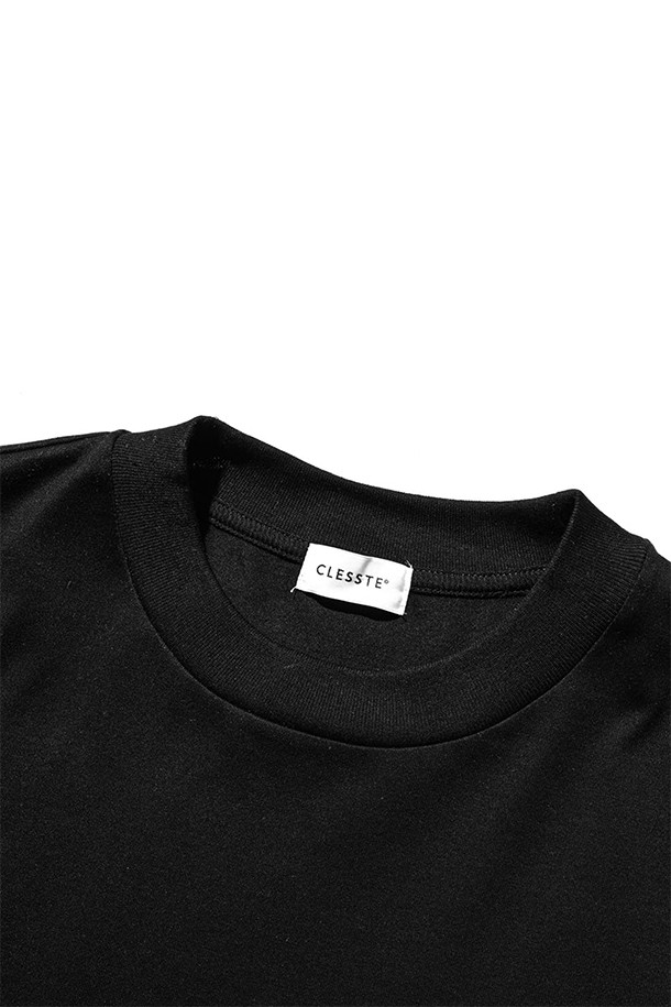 CLESSTE - 반팔티셔츠 - LOGO PRINT MASSIVE T-SHIRT WITH DRAWSTRINGS A - BLACK