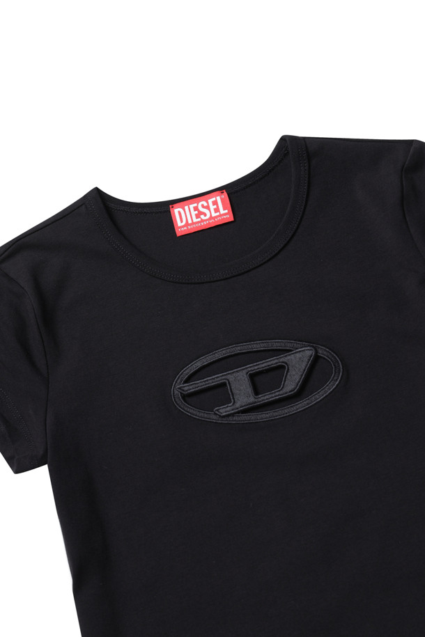 DIESEL - 반소매 티셔츠 - T Angie T-shirt - Black