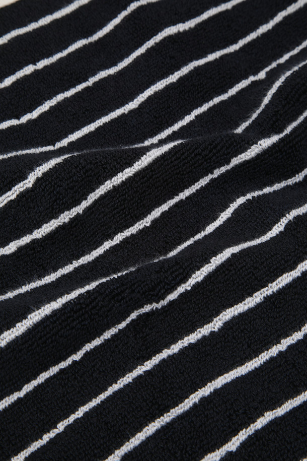 TEKLA - 욕실 - Terry Washcloth (Pin Strpes) 30X30 - Black Stripes