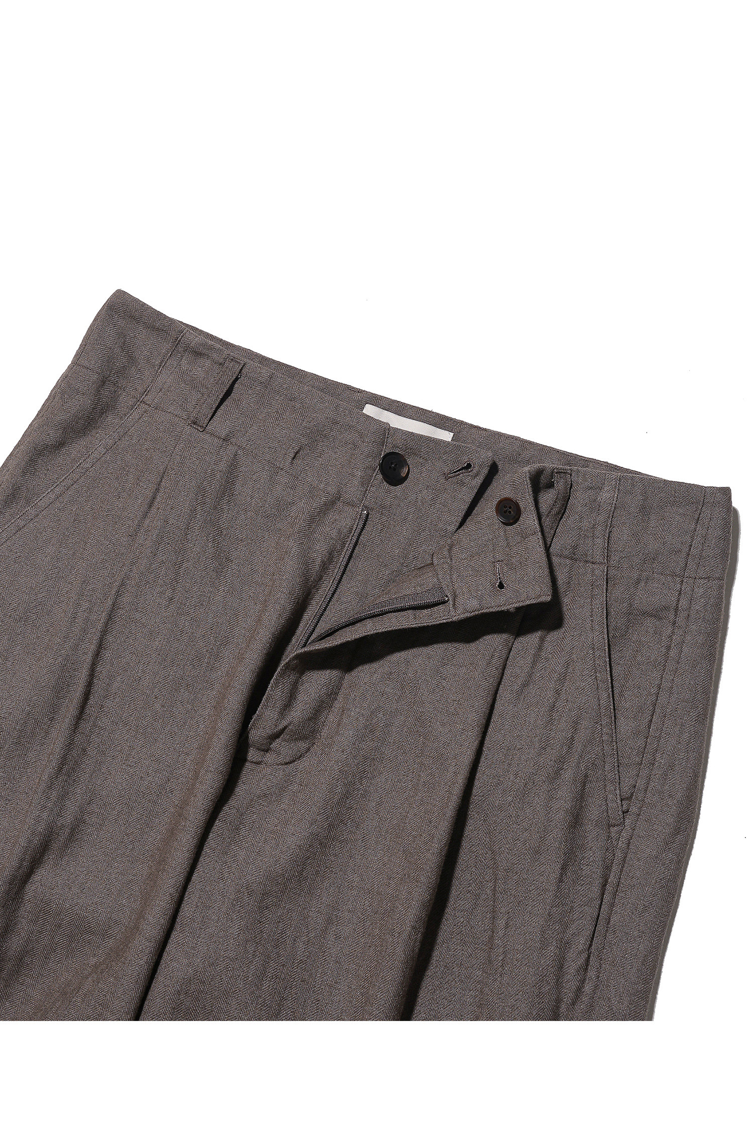 OURSELVES - 슬랙스/수트팬츠 - (OURSELVES) Harringbone L/C Slumber Pants Mocha