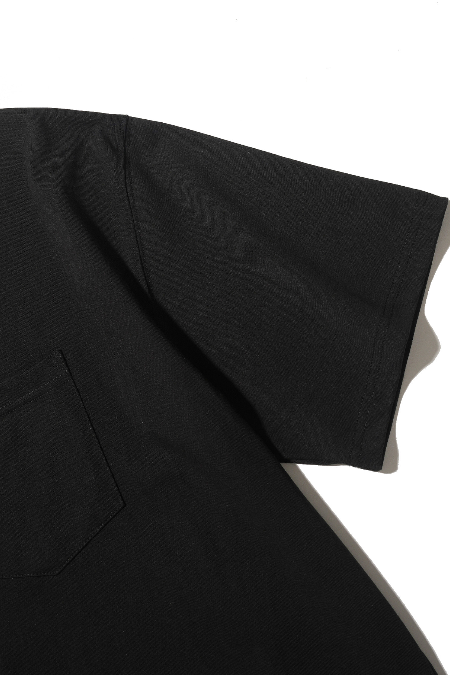 OURSELVES - 반팔티셔츠 - Silky Cotton Short Sleeve Black