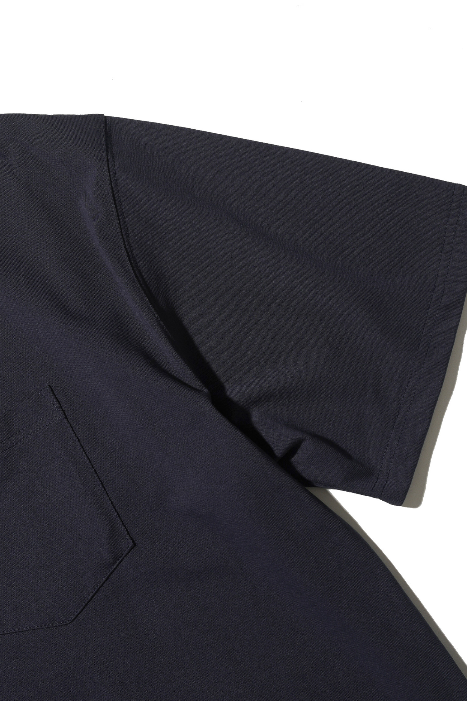 OURSELVES - 반팔티셔츠 - Silky Cotton Short Sleeve Vintage Navy