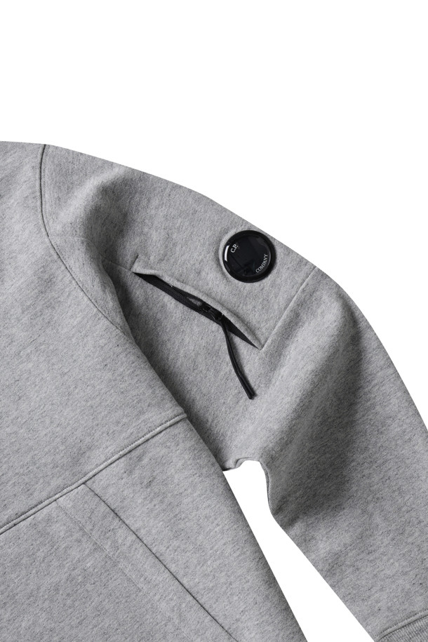 C.P COMPANY - 후디 - Diagonal Raised Fleece Hooded Sweatshirt - GREYSTONE MELANGE