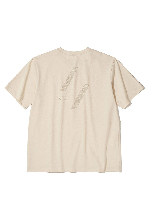 WELTER EXPERIMENT - 반팔티셔츠 - Tree ring T-shirt - CREAM